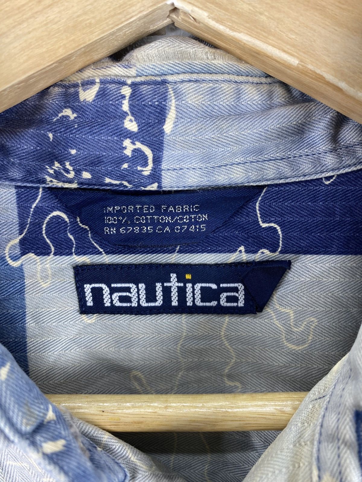 Nautica Vintage Flannel Nautica Fullprint North Carolina Size US XL / EU 56 / 4 - 10 Thumbnail
