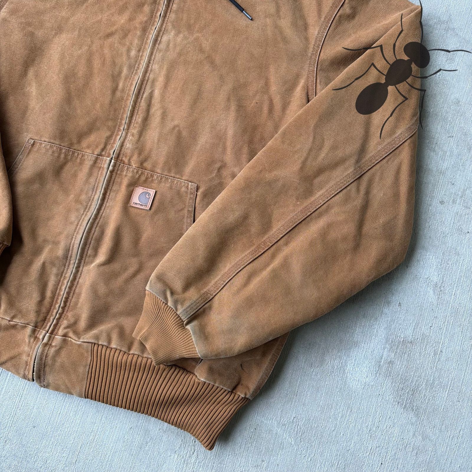 Carhartt × Vintage Carhartt J130 brown hooded work wear jacket Size US L / EU 52-54 / 3 - 4 Thumbnail