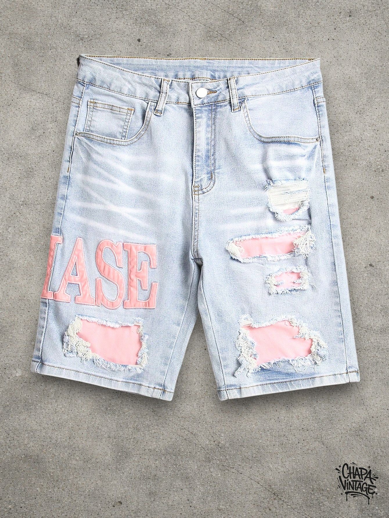 Japanese Brand Distressed light blue shorts Size US 32 / EU 48 - 1 Thumbnail