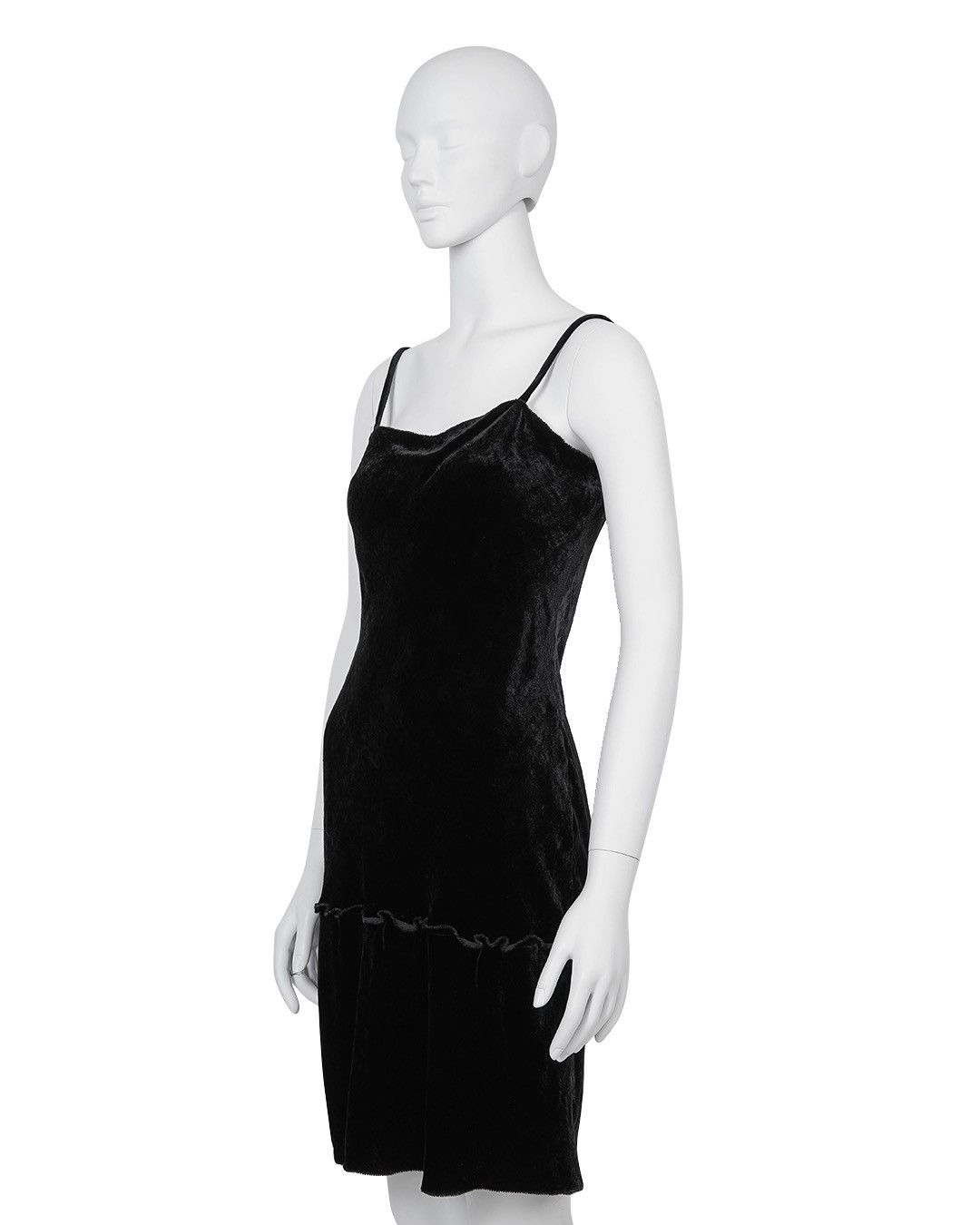 Miu Miu Miu Miu Black Velour Slip Dress Size M / US 6-8 / IT 42-44 - 2 Thumbnail