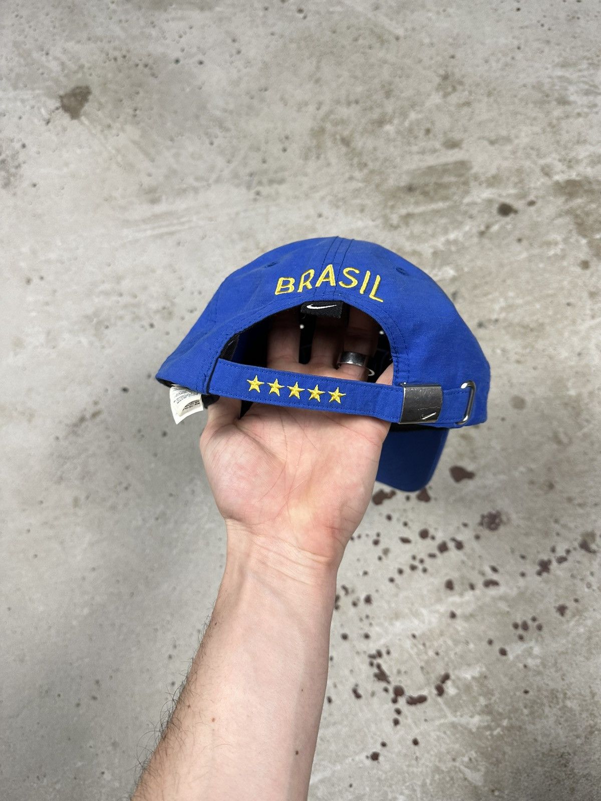 Nike Vintage Y2K Nike x Brasil Blue Hat Cap Swoosh Size ONE SIZE - 6 Thumbnail