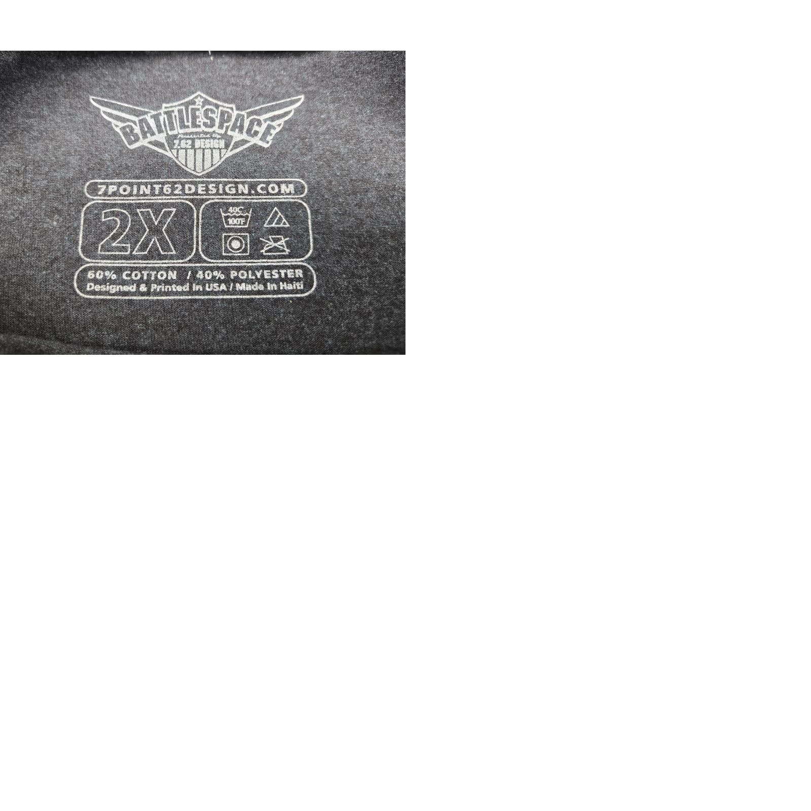 Vintage BattleSpace 7.62 Design US Navy Men's T Shirt Gray 2XL Short Sleeve Crew Neck Cotton Logo Military Patriotic USA/Grey Size US XXL / EU 58 / 5 - 9 Thumbnail