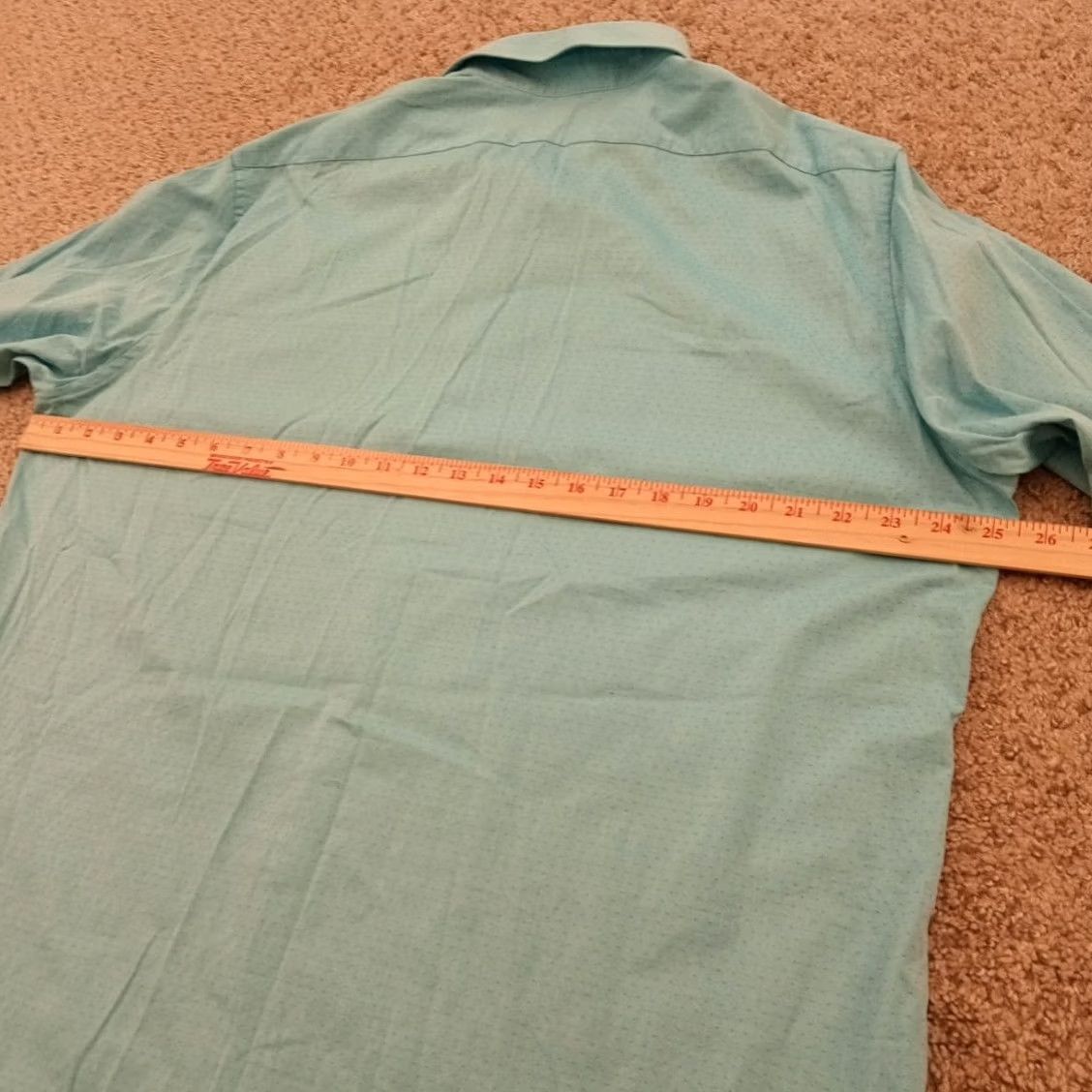 Calvin Klein Calvin Klein Shirt Mens XL Slim Blue Polka Dot Long Sleeve Button Up Stretch Size US XL / EU 56 / 4 - 7 Thumbnail