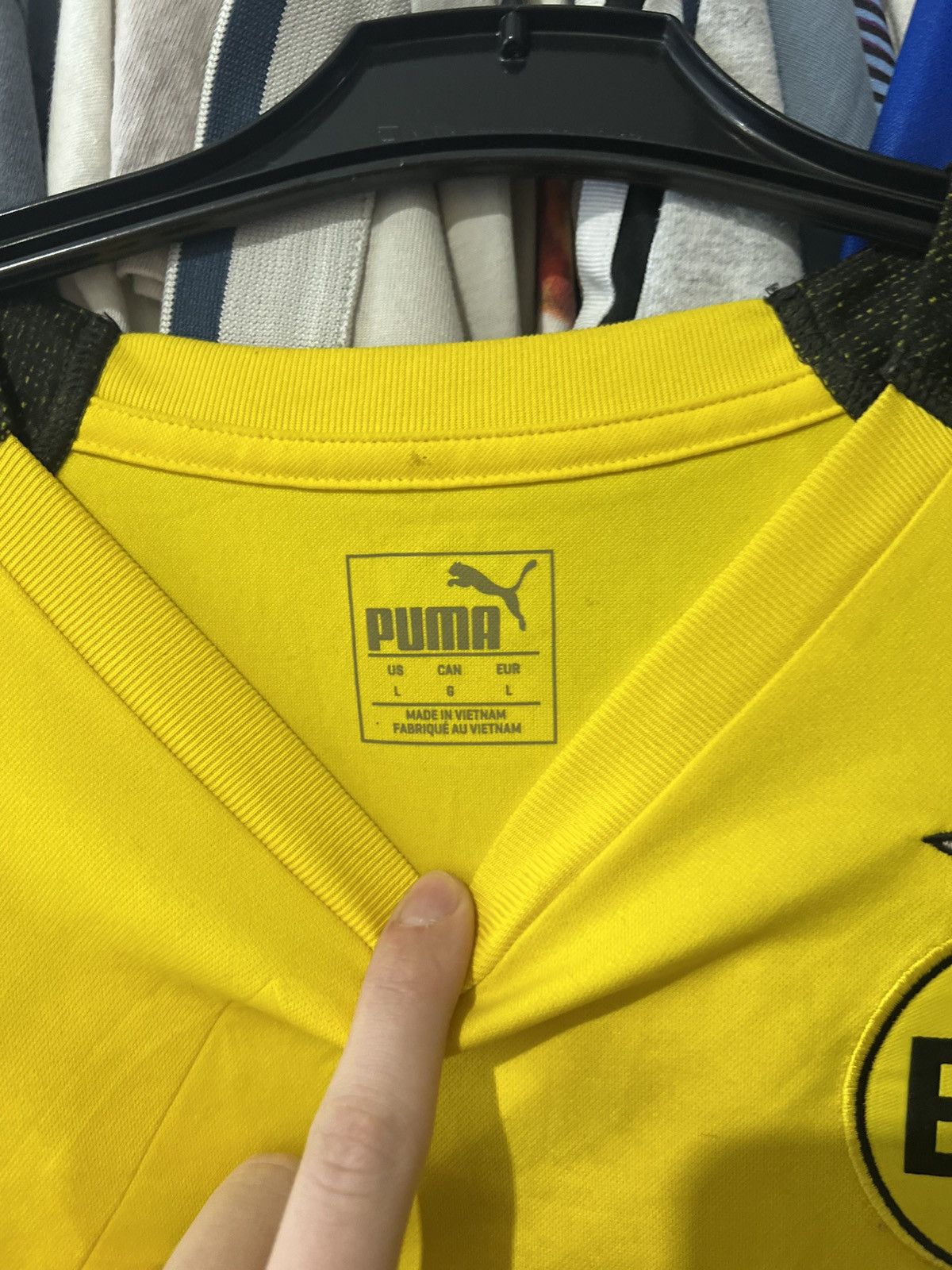 Puma × Vintage 2018/2019 PUMA BORUSSIA DORTMUND FC HOME FOOTBALL SHIRT L Size US L / EU 52-54 / 3 - 8 Thumbnail