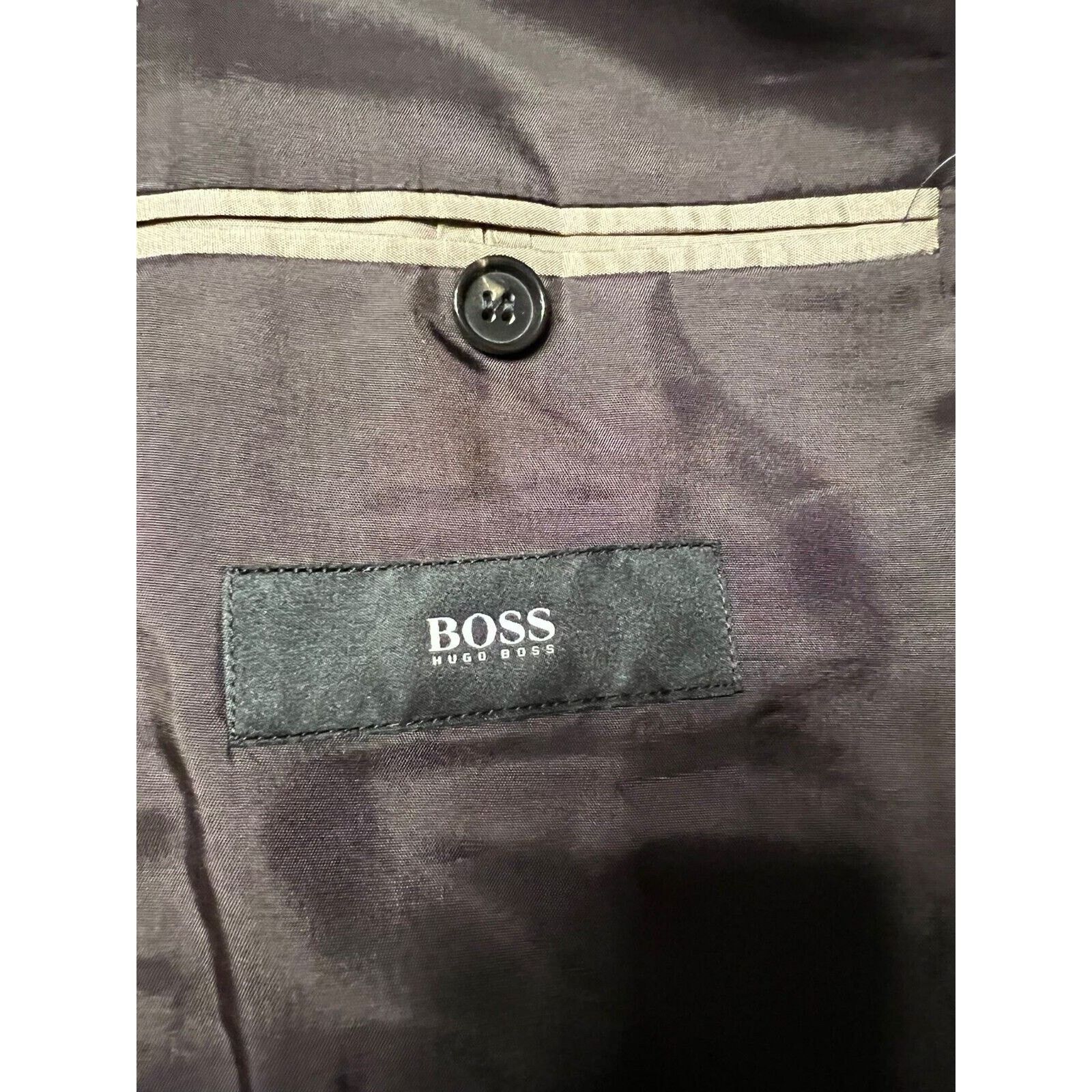 Hugo Boss Hugo Boss Mens Two Button Blazer Jacket Size 40 R Size 40R - 4 Thumbnail
