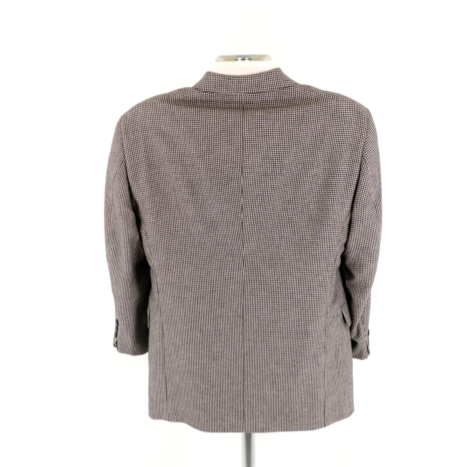 Arnold Brant Arnold Brant Thick 100% Cashmere Houndstooth Black White 3 B Size 38S - 7 Thumbnail