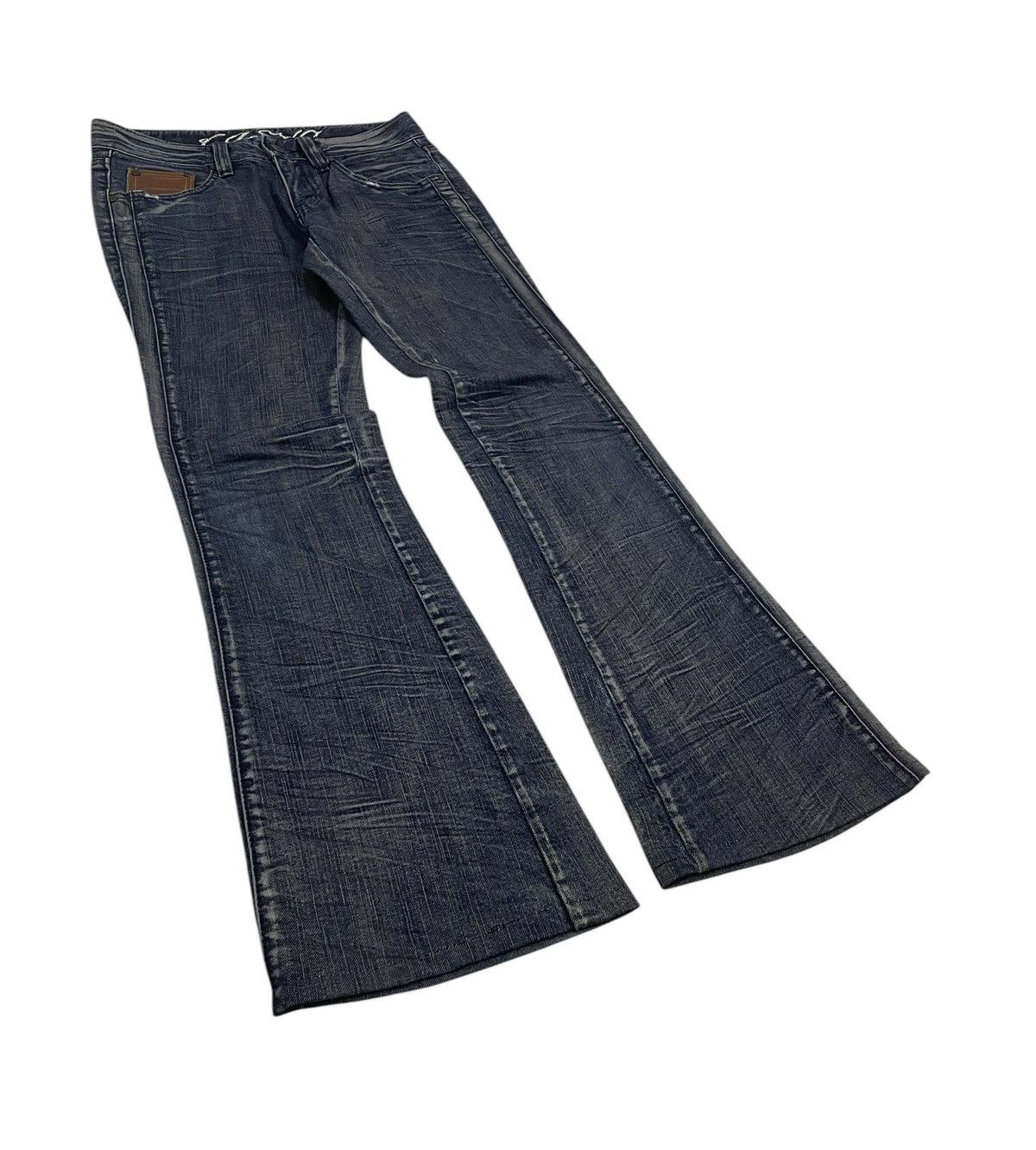 Hysteric Glamour × Japanese Brand × Tornado Mart Casva Japan Leather Pockets Flare Jeans Size US 30 / EU 46 - 5 Thumbnail