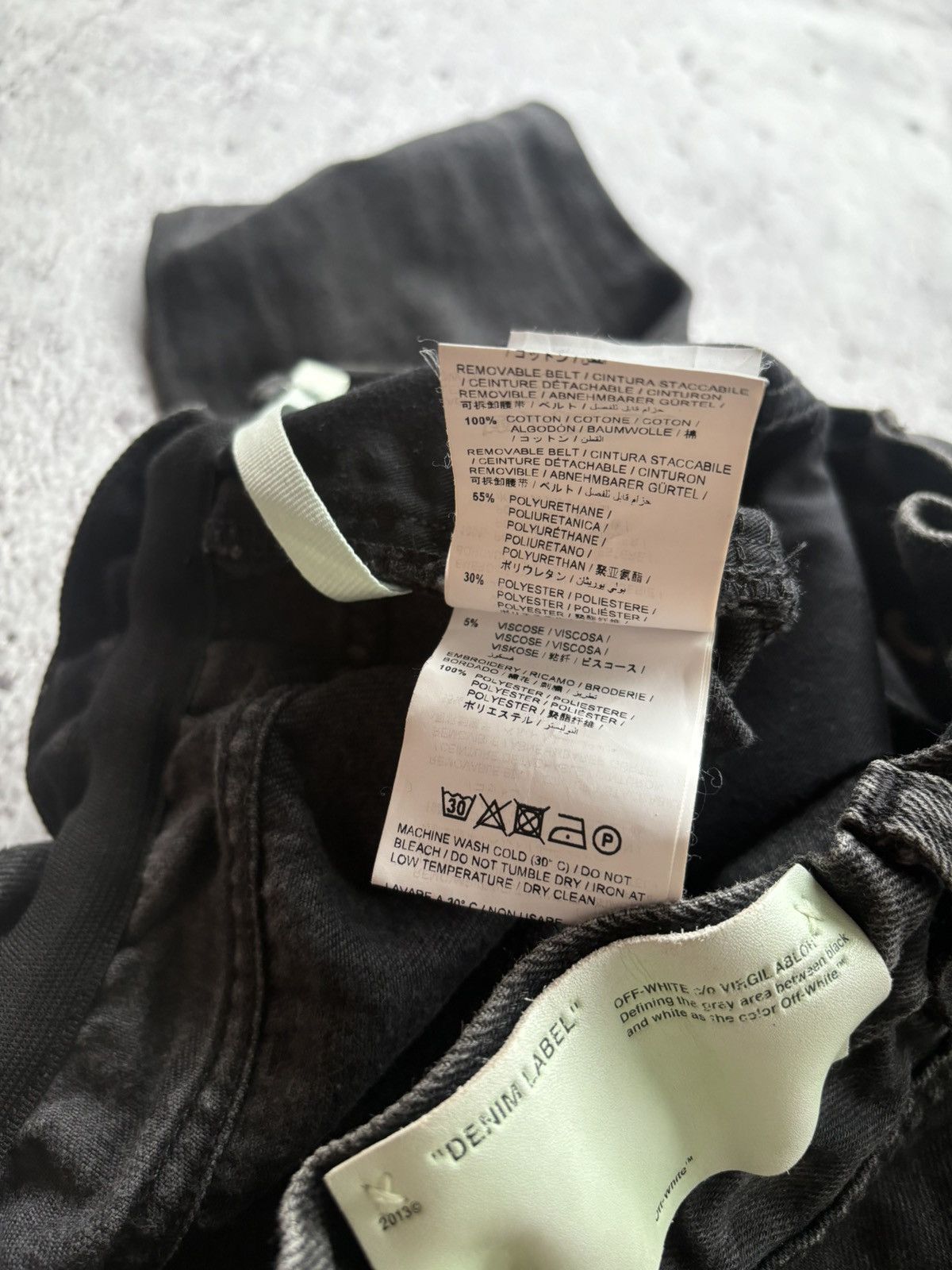 Off-White Off-white Black Denim Size US 29 - 11 Thumbnail