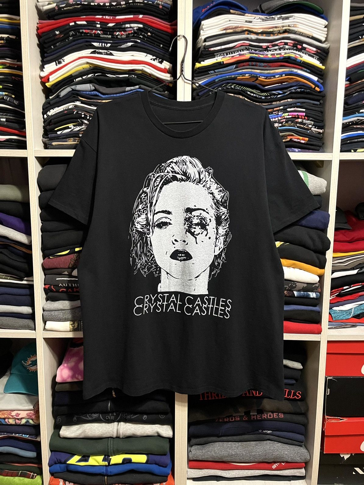 Band Tees × Streetwear × Vintage Crystal Castles Madonna Potrait