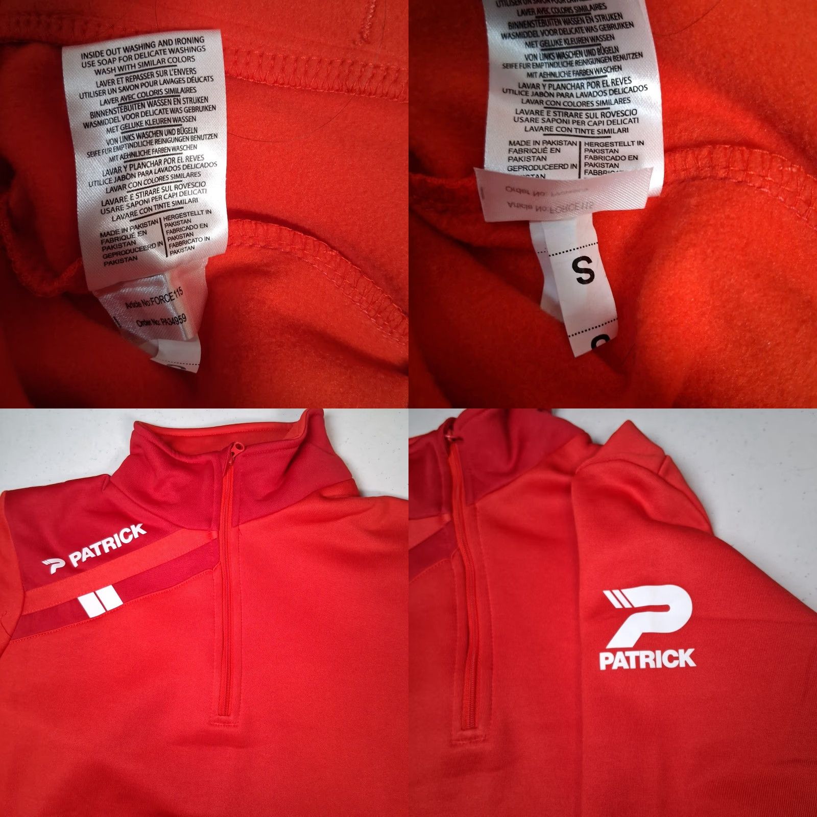 Vintage Patrick Force 115 Shirt Small Red Soccer Athletic 1/4 Zip Size US S / EU 44-46 / 1 - 8 Thumbnail