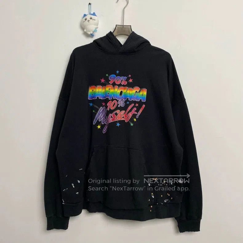 Balenciaga Balenciaga Rainbow Logo Hoodie. Size US S / EU 44-46 / 1 - 1 Thumbnail