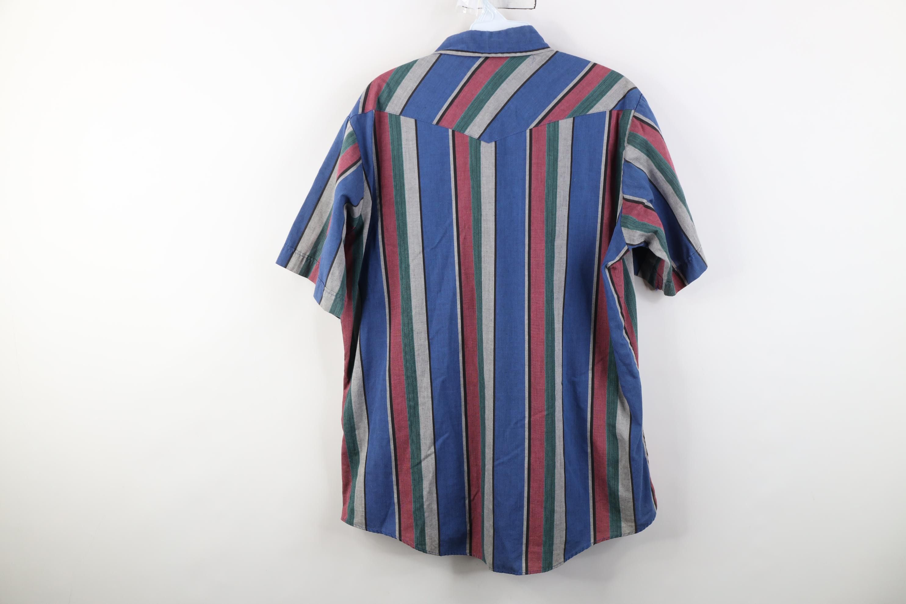 Vintage Vintage 90s Streetwear Striped Western Cowboy Button Shirt Size US L / EU 52-54 / 3 - 10 Thumbnail