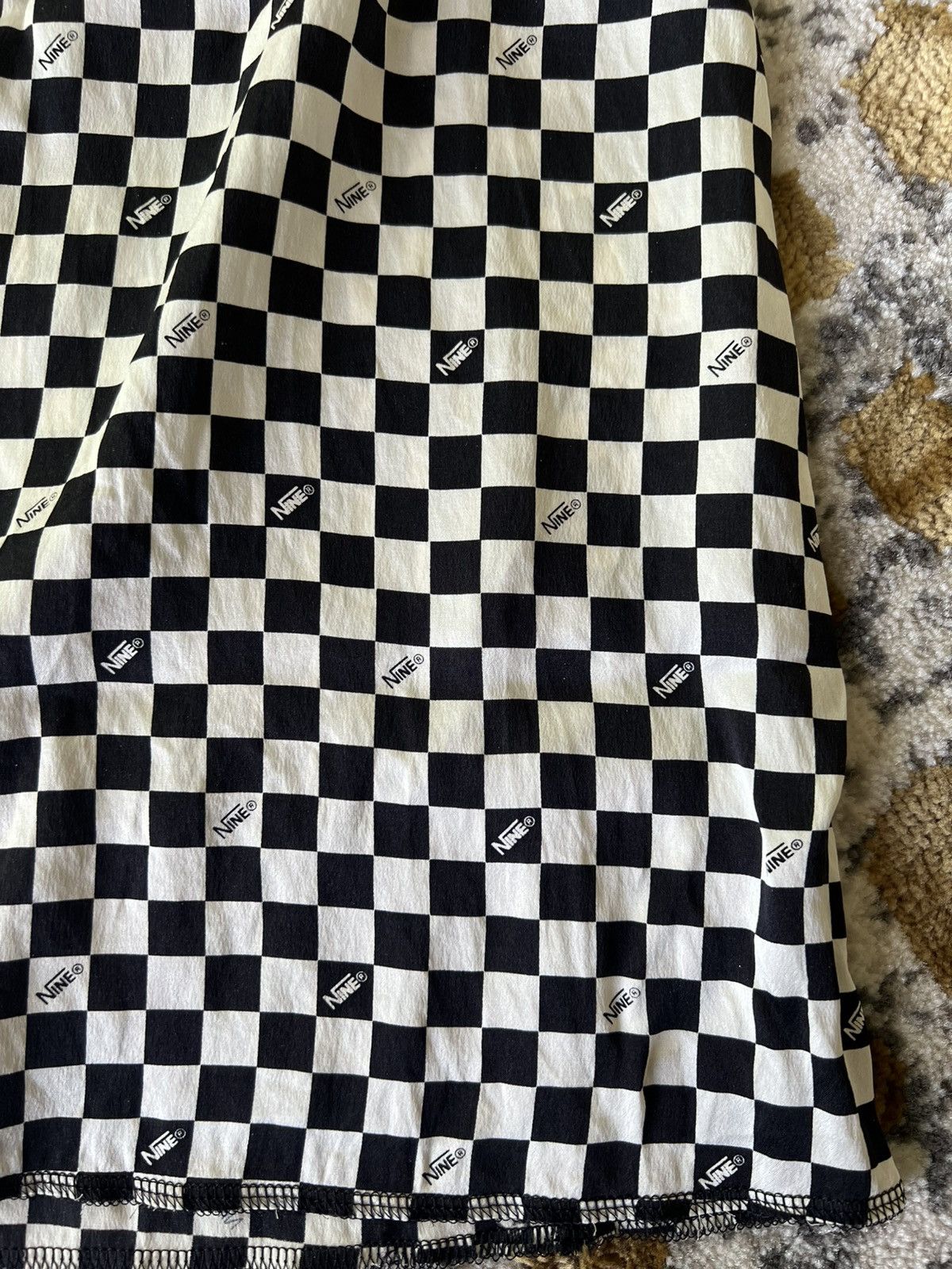 Japanese Brand × Takahiromiyashita The Soloist. Number (N)ine Checkered Silk white black skirt boxer pants Size 32" / US 10 / IT 46 - 2 Thumbnail