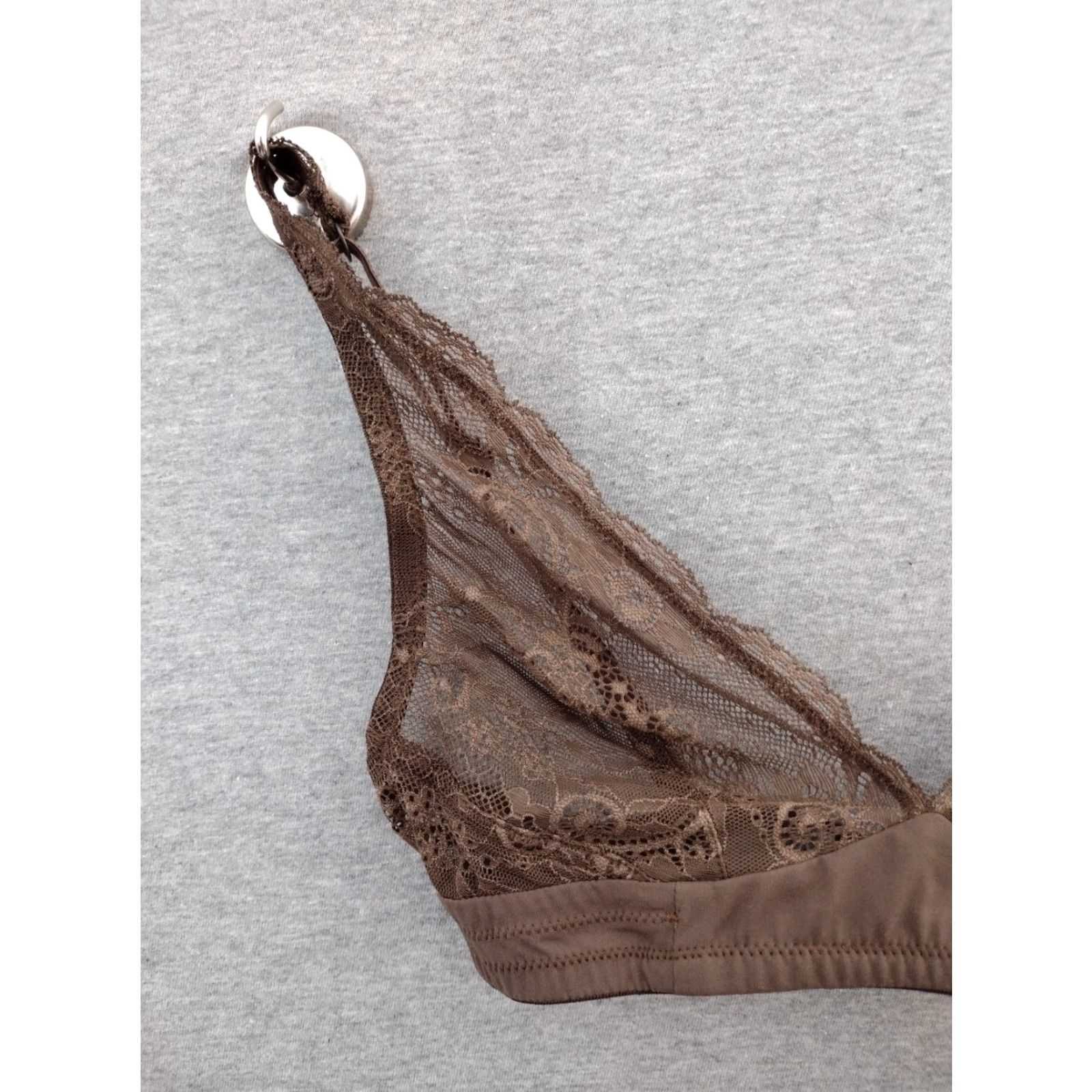 Cosabella VINTAGE Aritzia x Cosabella Savona Bralette Bra Lingerie Wireless Floral Lace Sheer XS Brown One Size Cosabella Bralette Womens XS Bra Size ONE SIZE - 3 Thumbnail