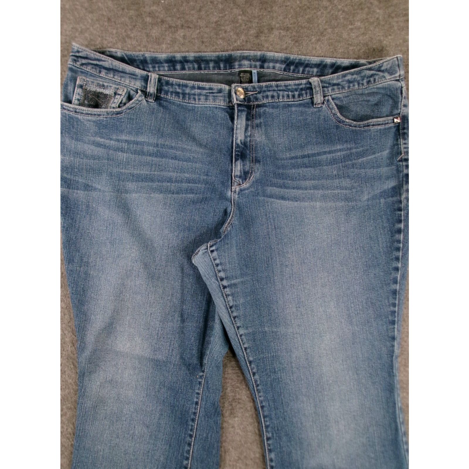 Apt. 9 VINTAGE Apt. 9 Jeans Women's 24W Blue Bootcut Denim Y2K Western Cowboy 80s 90s Size 42" / US 20 - 2 Thumbnail
