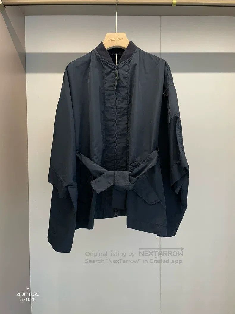 Brunello Cucinelli Brunello Cucinelli Navy Polyester Belted Jacket Size M / US 6-8 / IT 42-44 - 1 Thumbnail