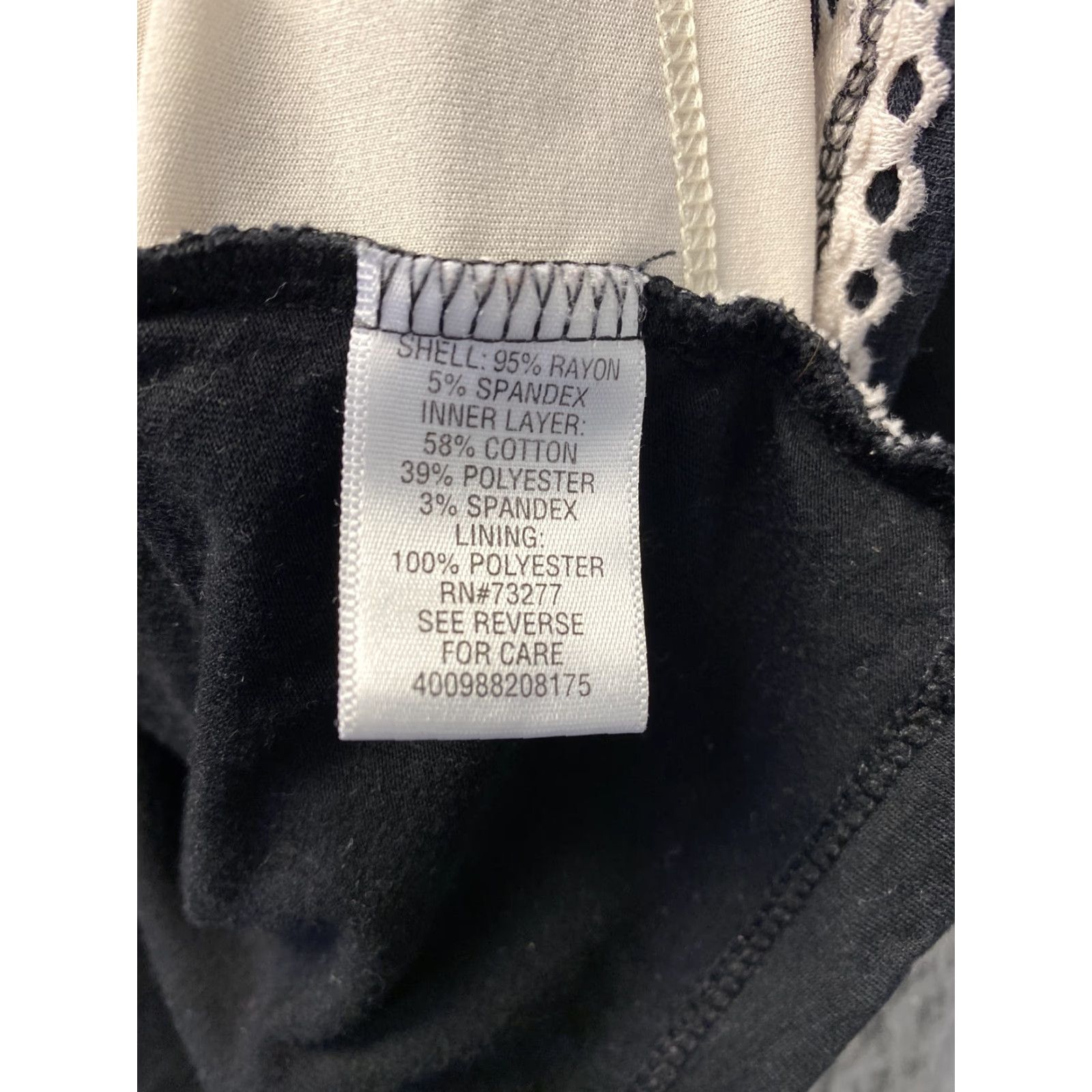 Croft & Barrow Croft Barrow Shirt Womens XL Black Collared 3/4 Sleeve Open Front Blouse / 98-50 Size XL / US 12-14 / IT 48-50 - 7 Thumbnail