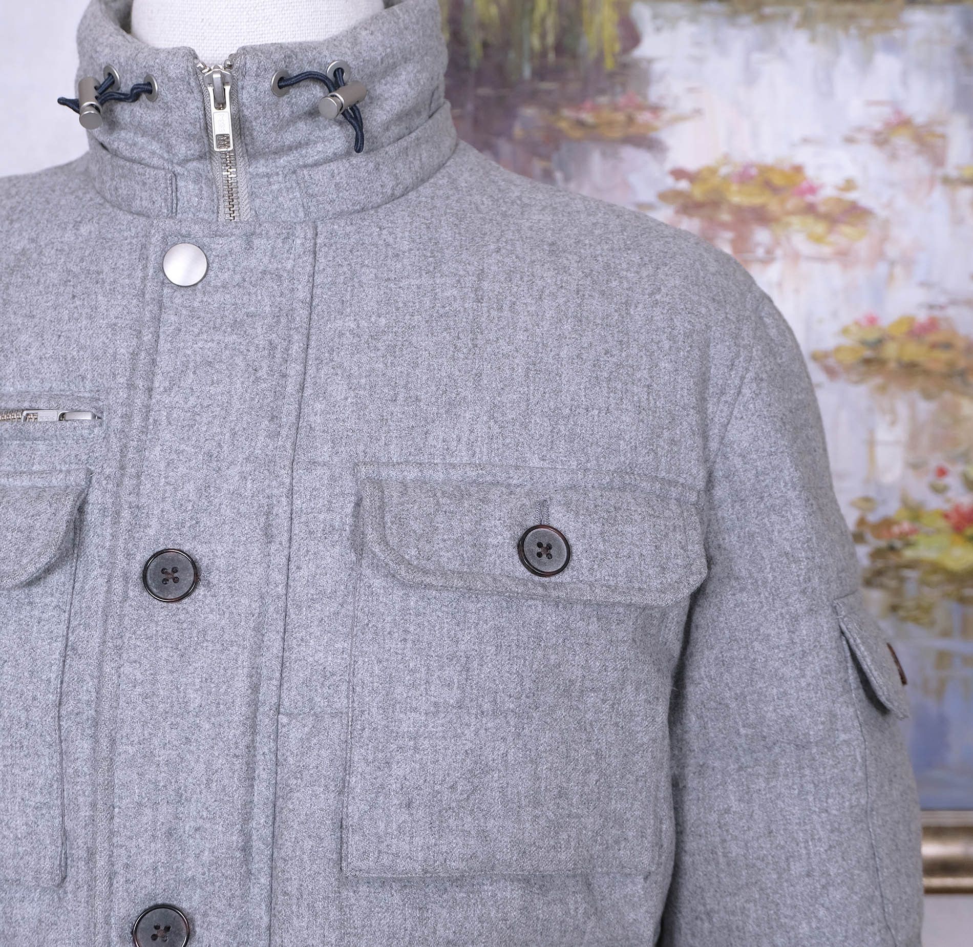 Suitsupply Suitsupply, grey wool down jacket, size 40UK, Orlando model Size US M / EU 48-50 / 2 - 2 Thumbnail
