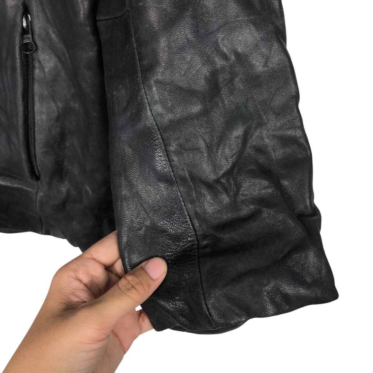 Japanese Brand 📌Rich Black Vintage Leather Jacket Nine West Issey Miyake Size US M / EU 48-50 / 2 - 17 Thumbnail