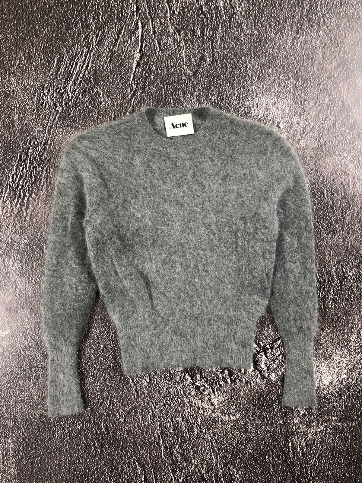 Acne studios gray angora mohair sweater