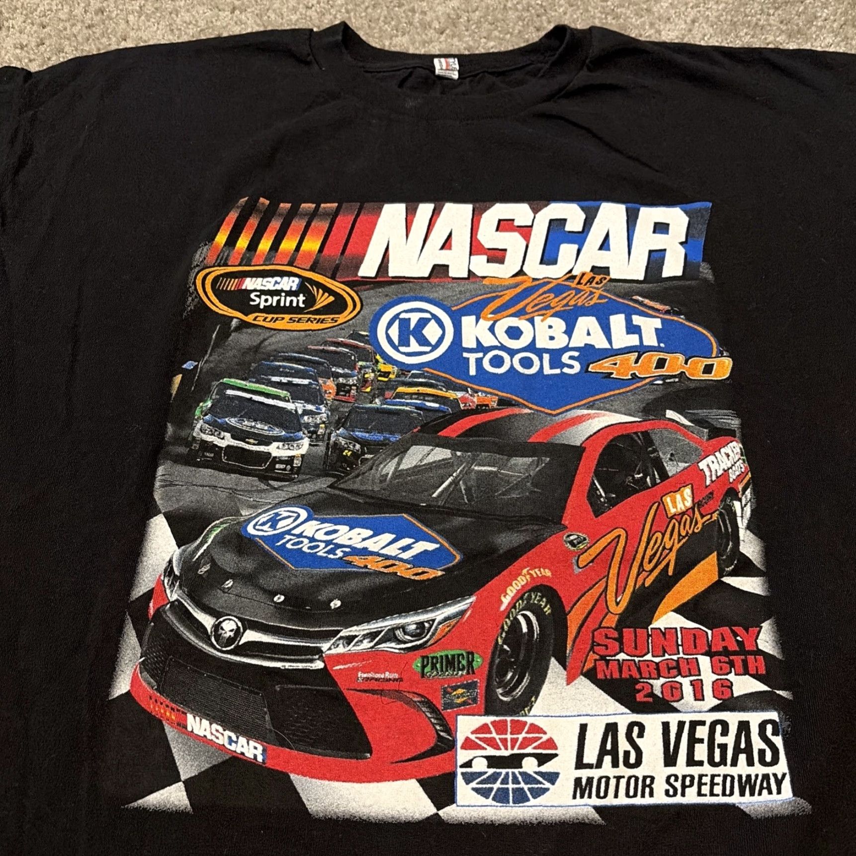 NASCAR NASCAR Las Vegas Motor Speedway 2016 Kobalt Tools 400 Black Racing T-Shirt XL Size US XL / EU 56 / 4 - 3 Thumbnail