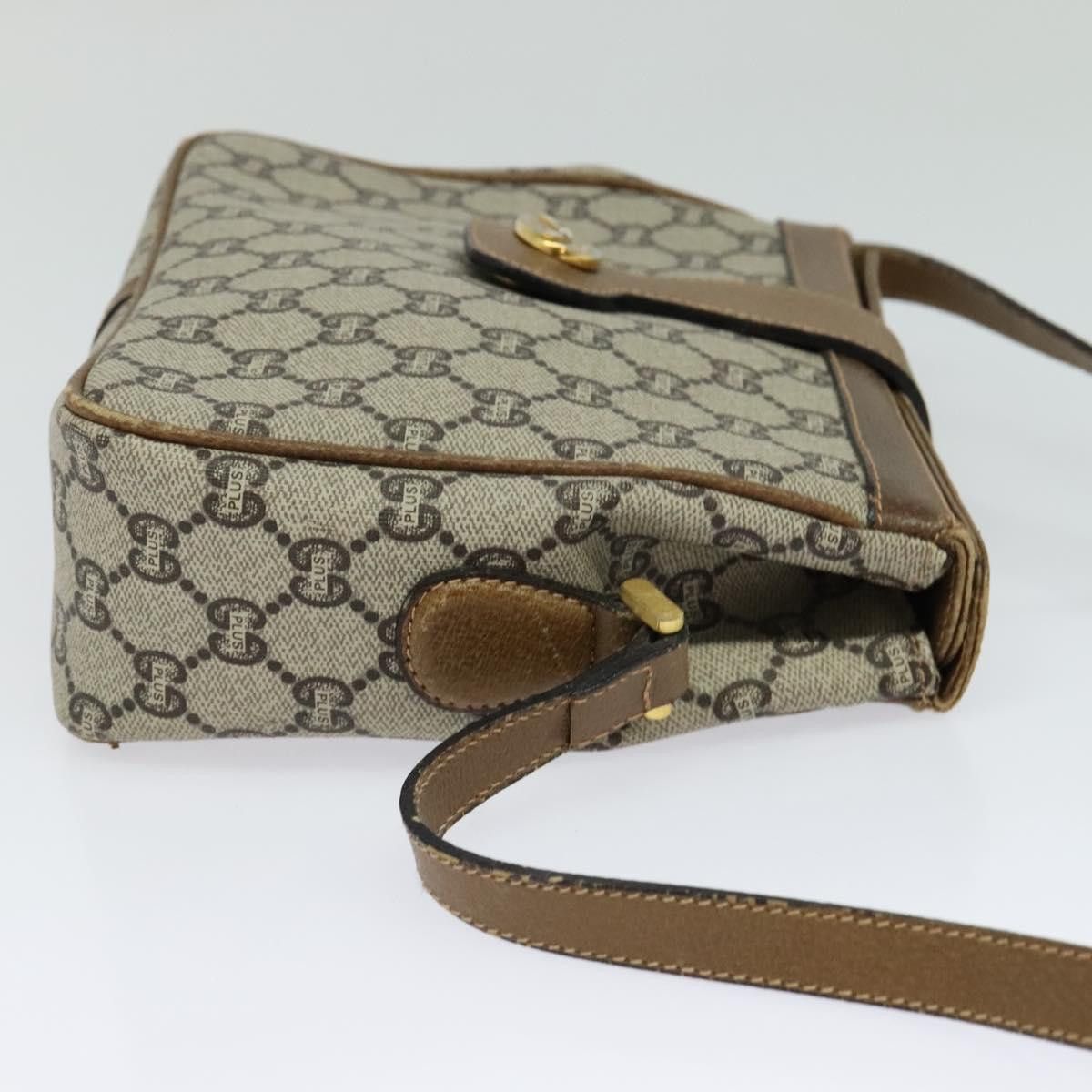 Gucci GUCCI GG Plus Supreme Shoulder Bag Pvc Leather Beige Gold Size ONE SIZE - 4 Thumbnail