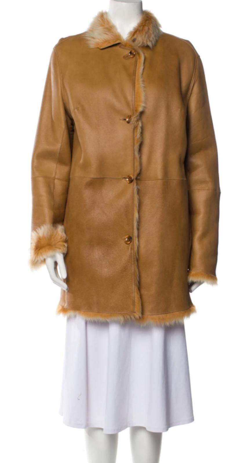Autunno Eel Skin Faux Fur Coat Sz M