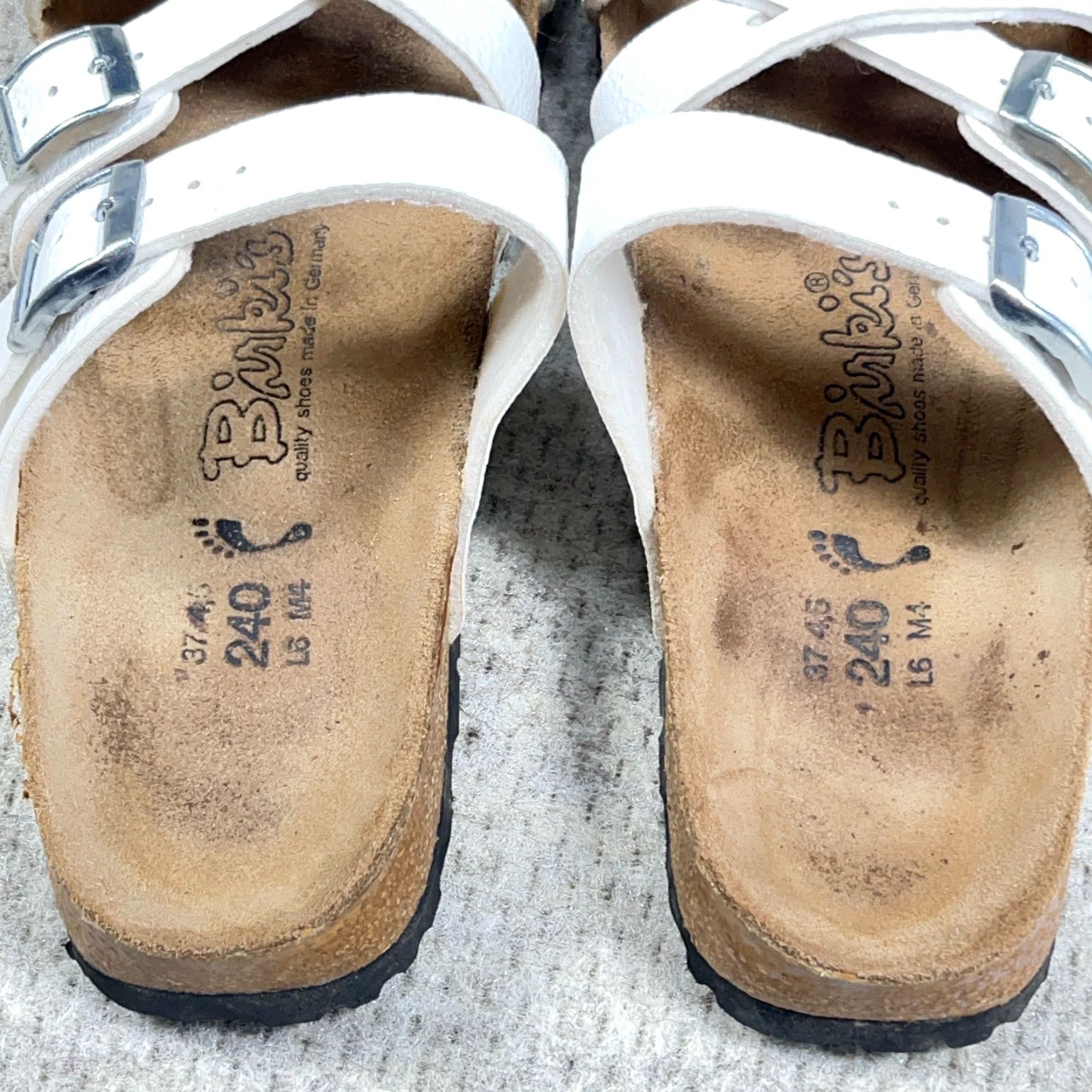 Birkenstock Birkenstock Birkis Nepal Criss Cross Sandals White 6 Womens Leather Insole Adjustable Strap Slip-On N/A Size US 6 / IT 36 - 6 Thumbnail