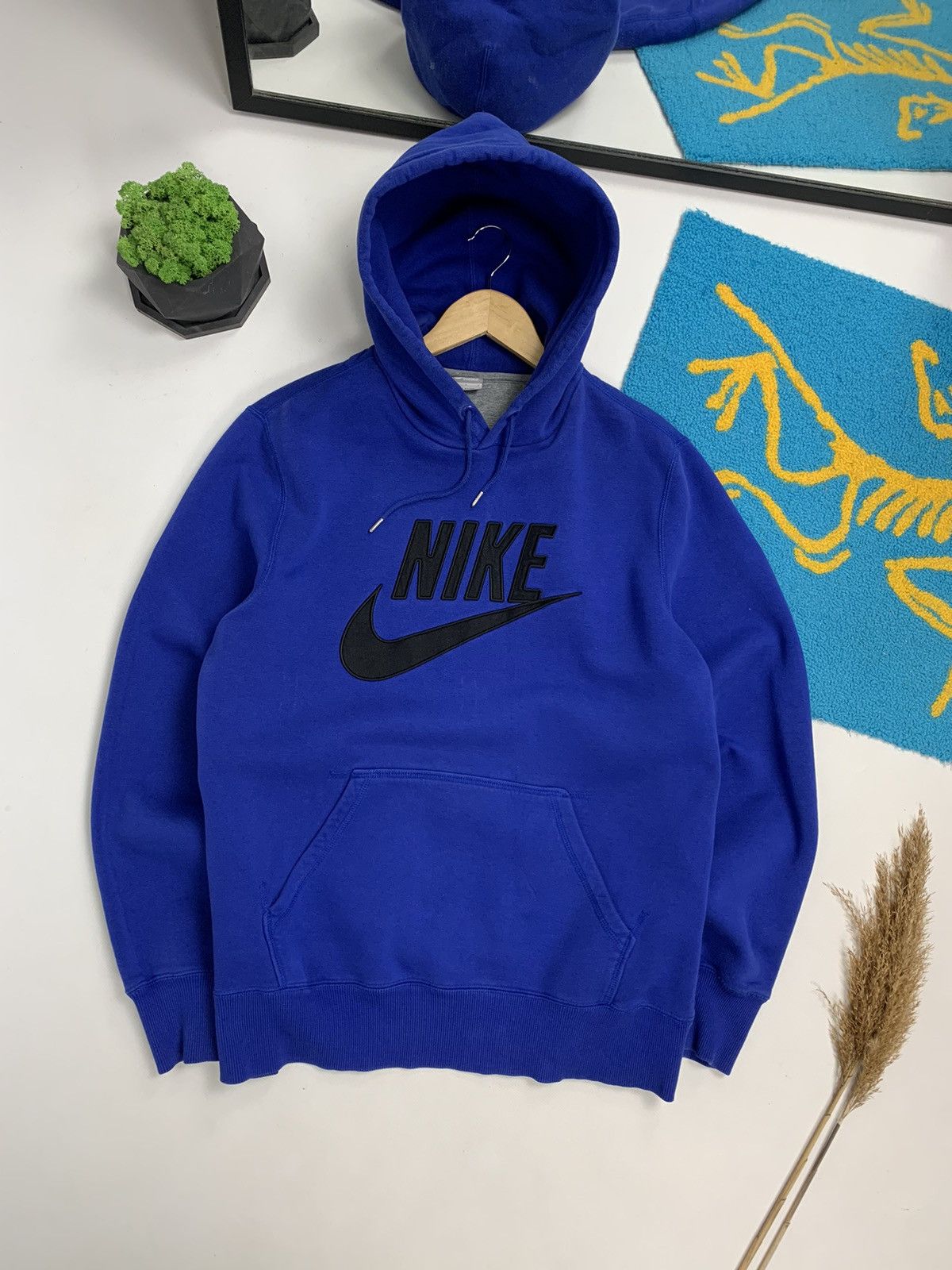 Nike × Vintage Vintage Nike 90’s Big logo Hoodie Size US L / EU 52-54 / 3 - 1 Thumbnail