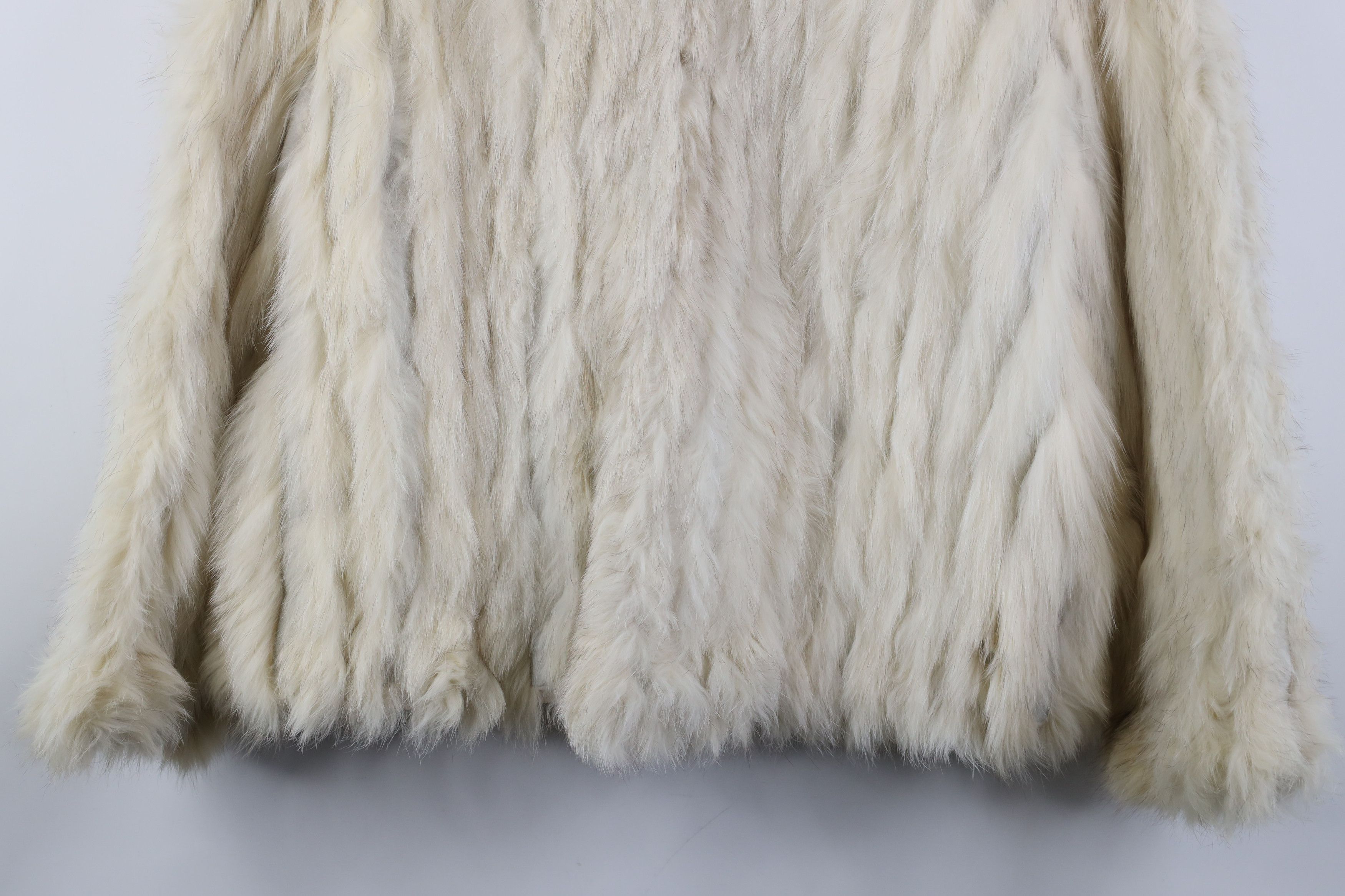 Vintage Vintage 80s 90s Streetwear Genuine Fox Fur Jacket Coat Cream Size M / US 6-8 / IT 42-44 - 3 Thumbnail