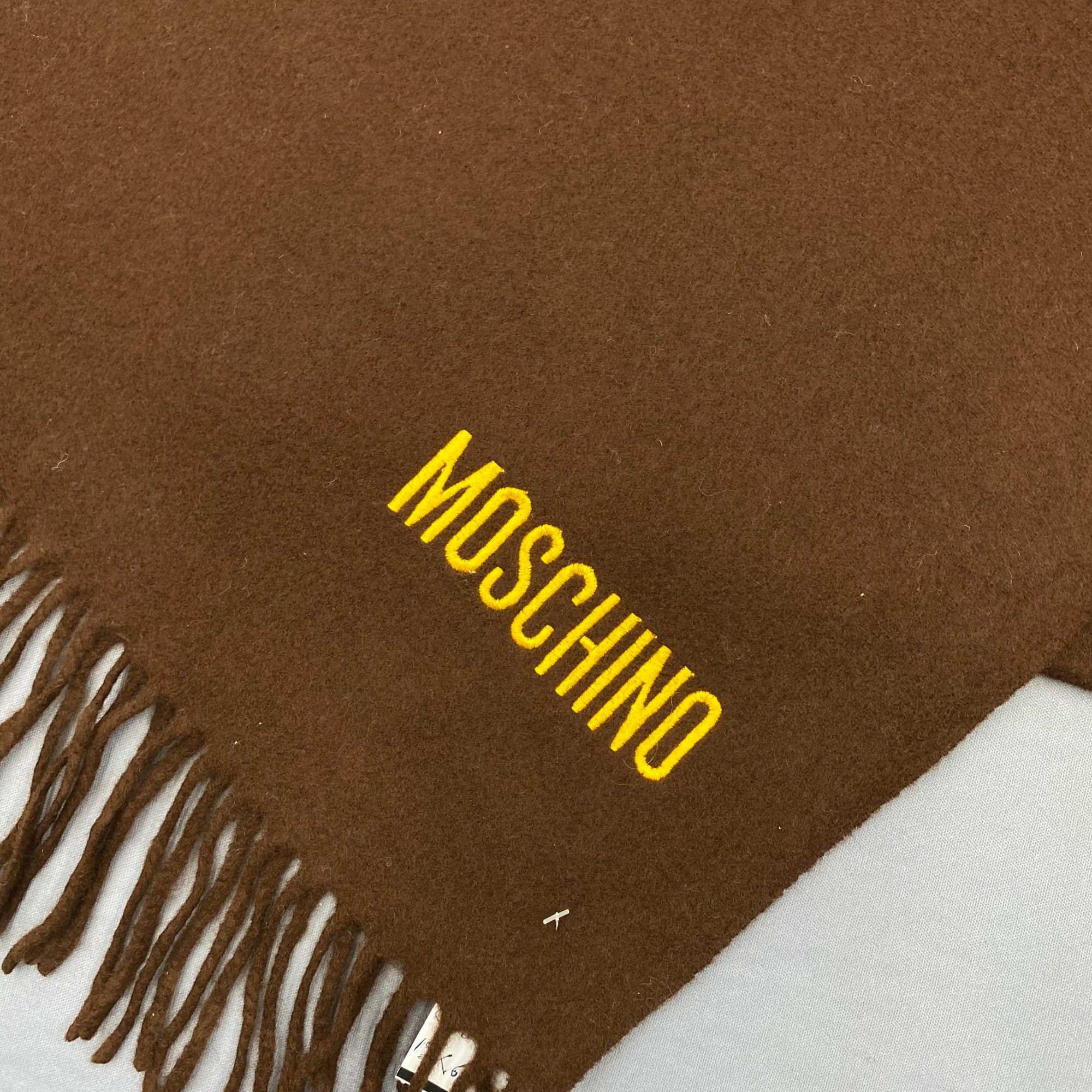 Moschino Vintage Moschino Scarf Muffler Wool Fringe Neckwear Scarves Size ONE SIZE - 4 Thumbnail