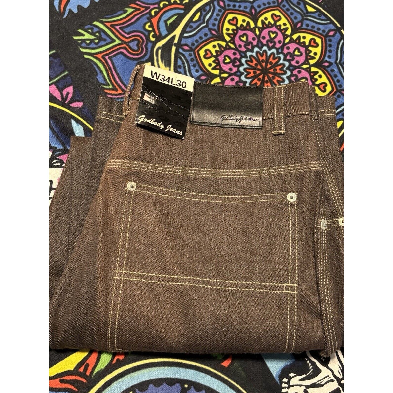 Other Godbody Jeans 34W 30L faded y2k nwt pants baggy 2000s style Size US 34 / EU 50 - 10 Thumbnail