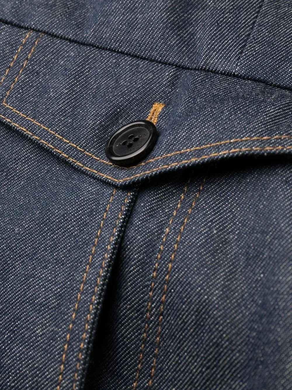 Saint Laurent Paris o1s1wg110924 Tailored Jumpsuit in Deep Denim in Marine Blue Size 30" / US 8 / IT 44 - 4 Thumbnail