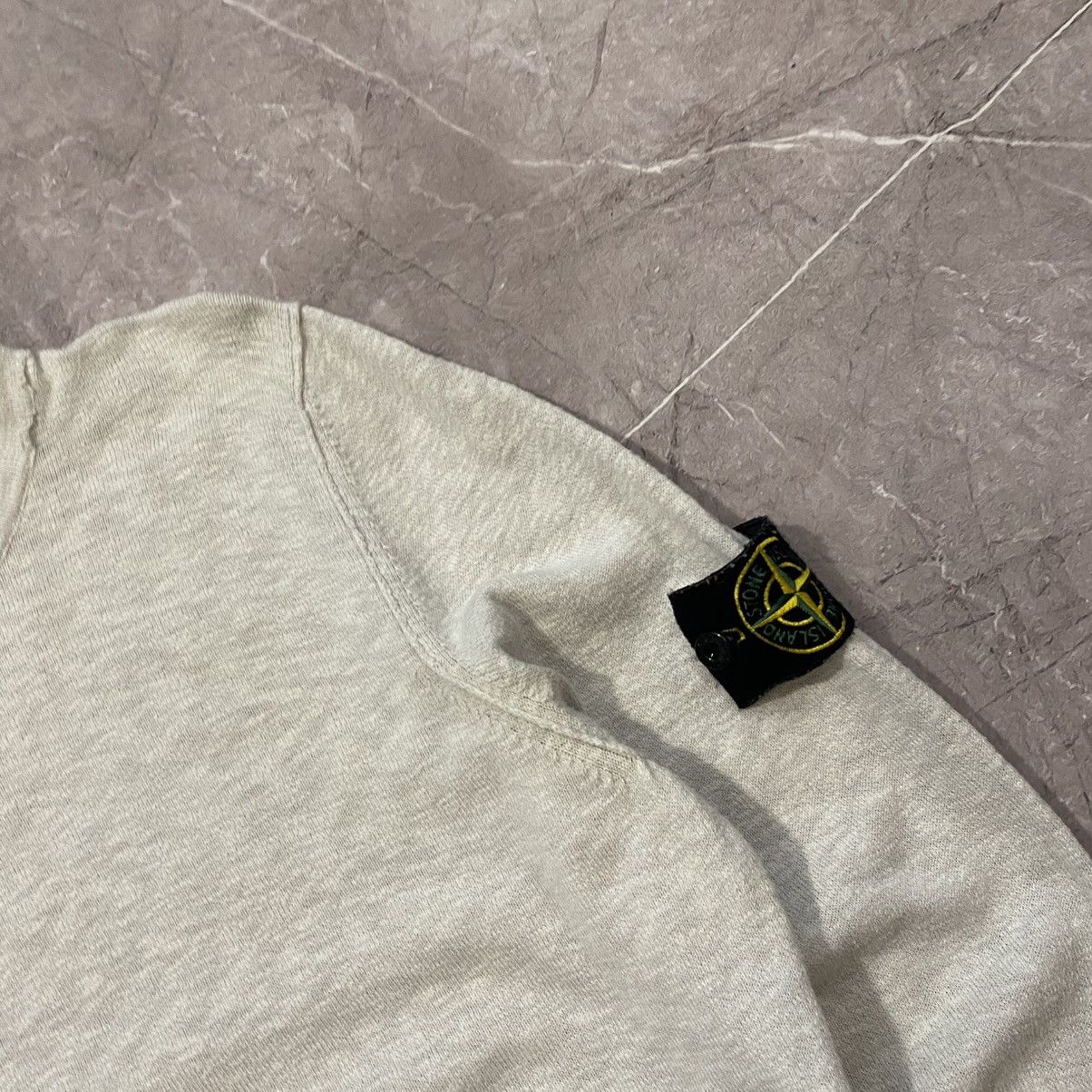 Vintage STONE ISLAND SWEATER WHITE WITH PATCH Size US S / EU 44-46 / 1 - 2 Thumbnail