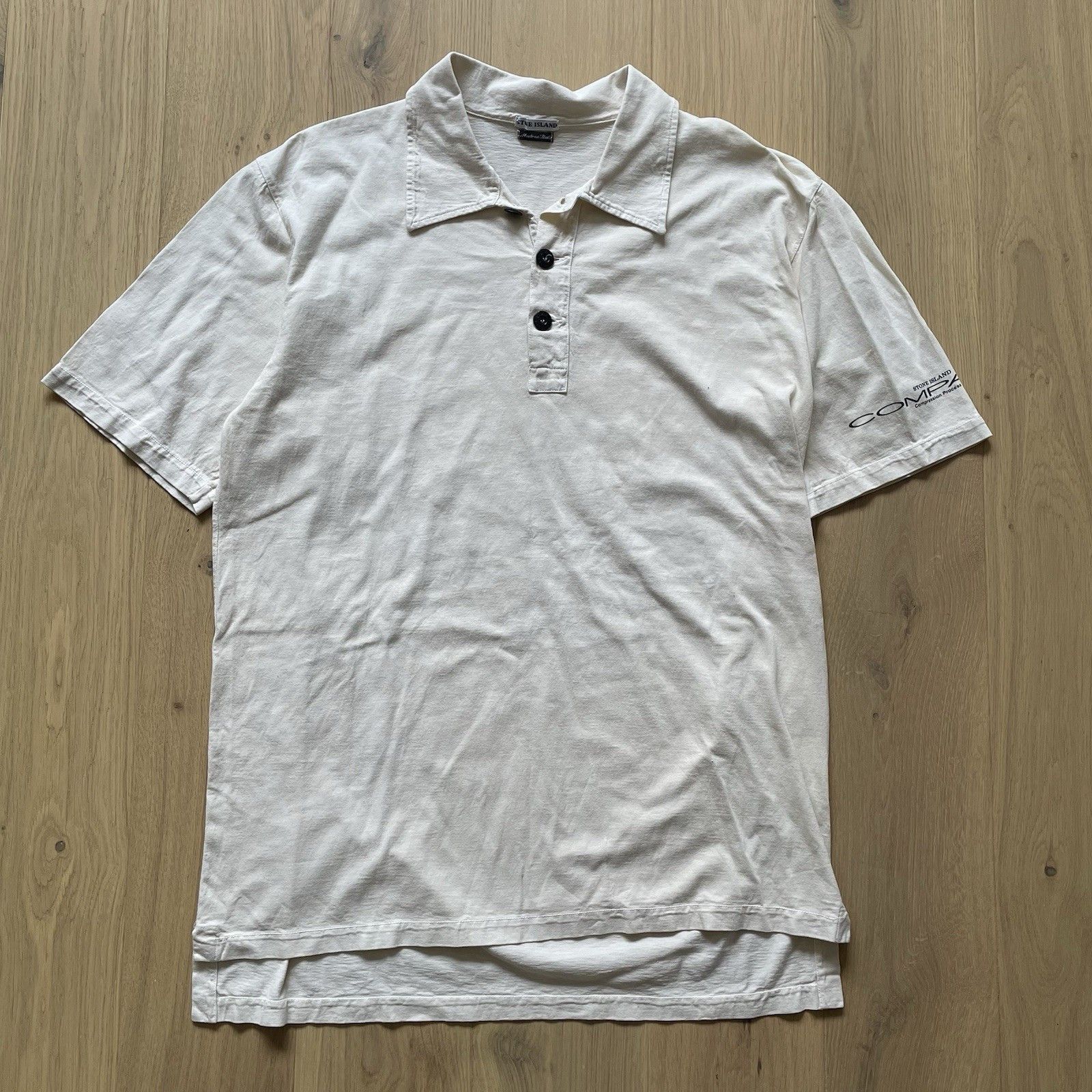 Stone Island Stone Island Compact Polo Shirt Vintage Compression Process Size US L / EU 52-54 / 3 - 1 Thumbnail