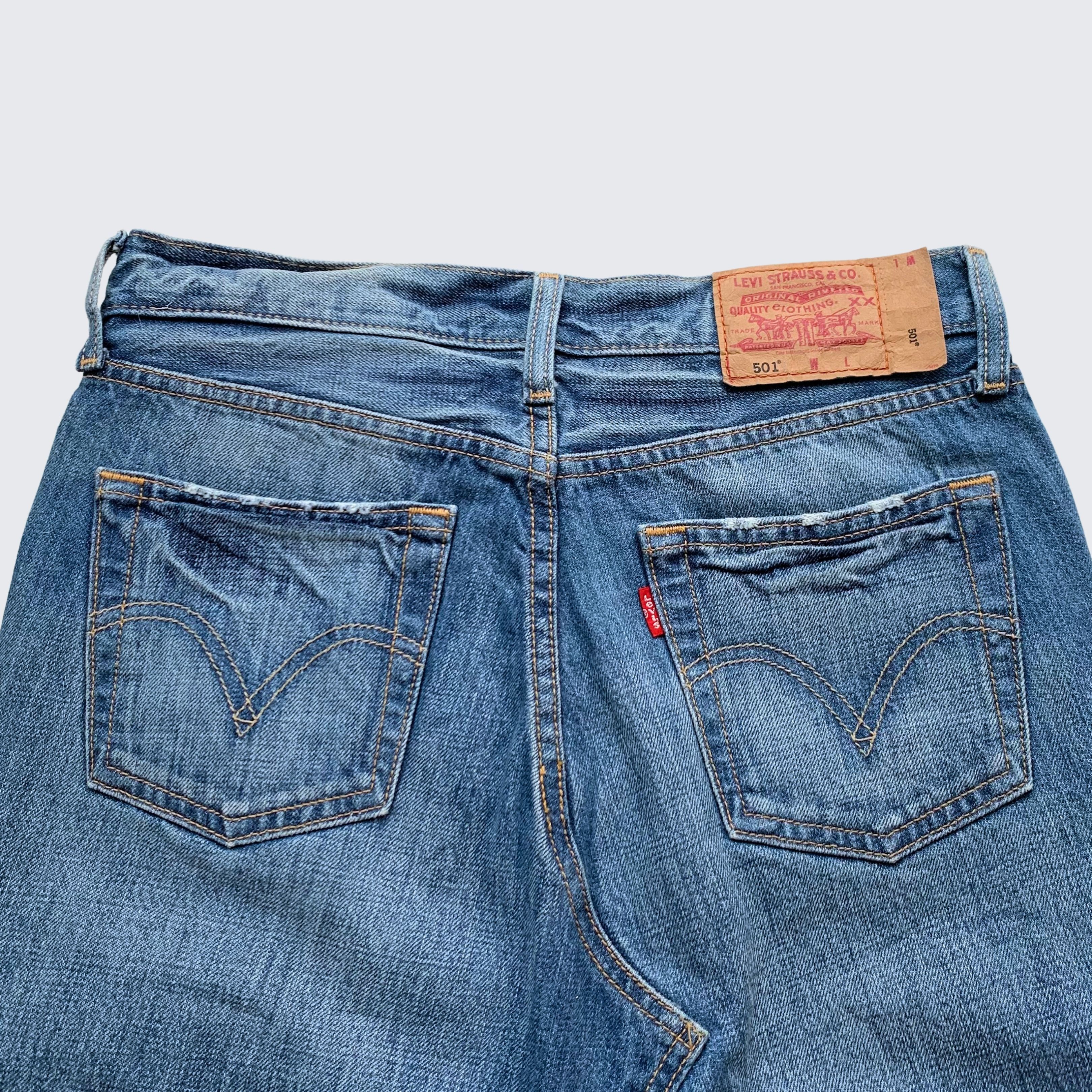 Levi's × Levi's Vintage Clothing × Vintage Vintage Blue Jeans Levi's 1990s 501 Womens Denim Skirt Size 26" / US 2 / IT 38 - 3 Thumbnail