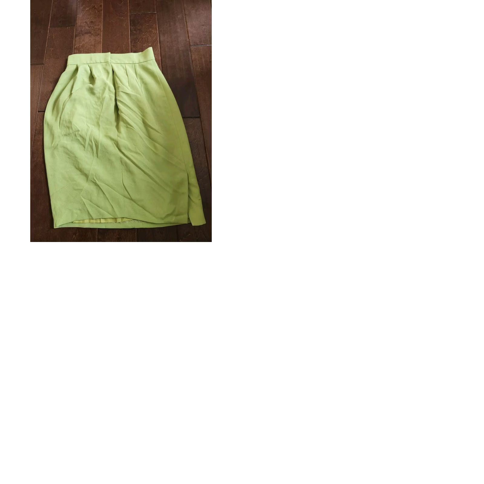 Vintage Tahari Women's Green Slit Pencil Skirt - Size 10 Size 32" / US 10 / IT 46 - 9 Thumbnail