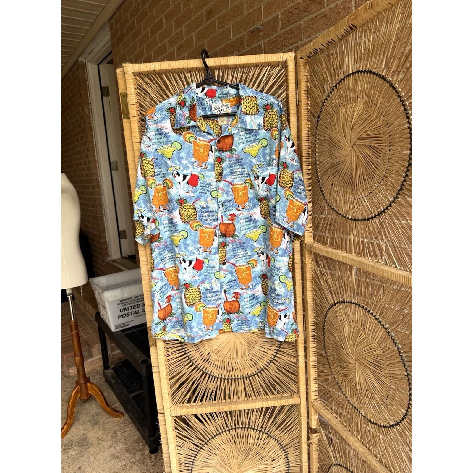 Big Dogs Big Dogs Cocktail Recipe Button-Down Shirt L Multicolor Men Short Sleeve Animal Print Mens Size US L / EU 52-54 / 3 - 2 Thumbnail