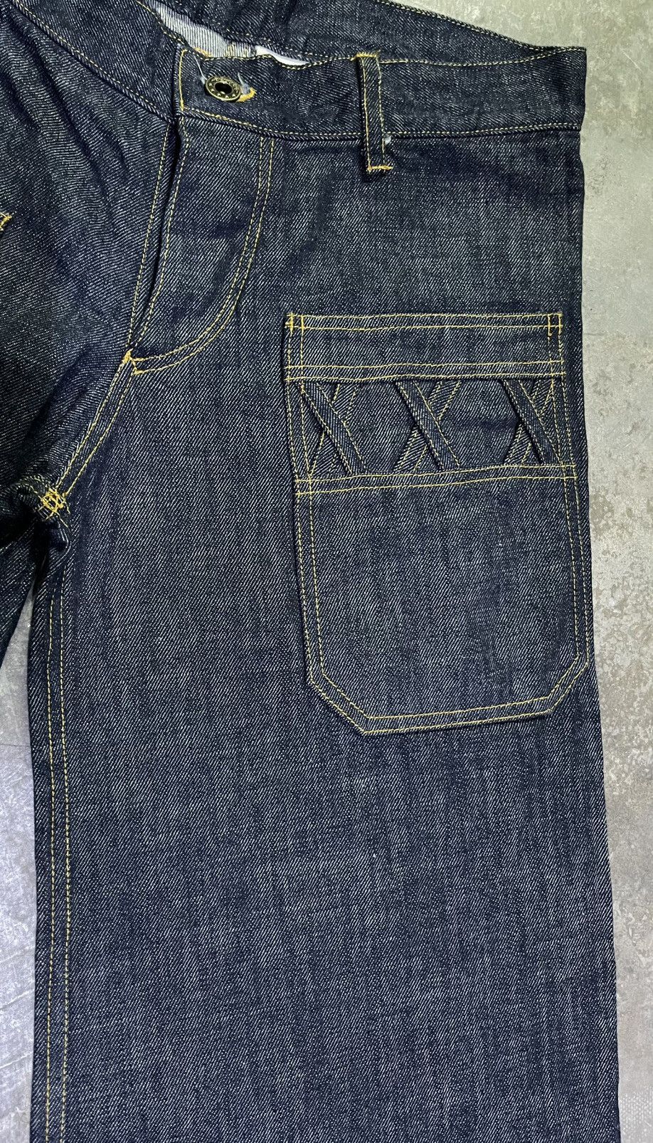 If Six Was Nine × Japanese Brand Super Flare Jeans Japan Chewin’ Bacco Size US 29 - 8 Thumbnail