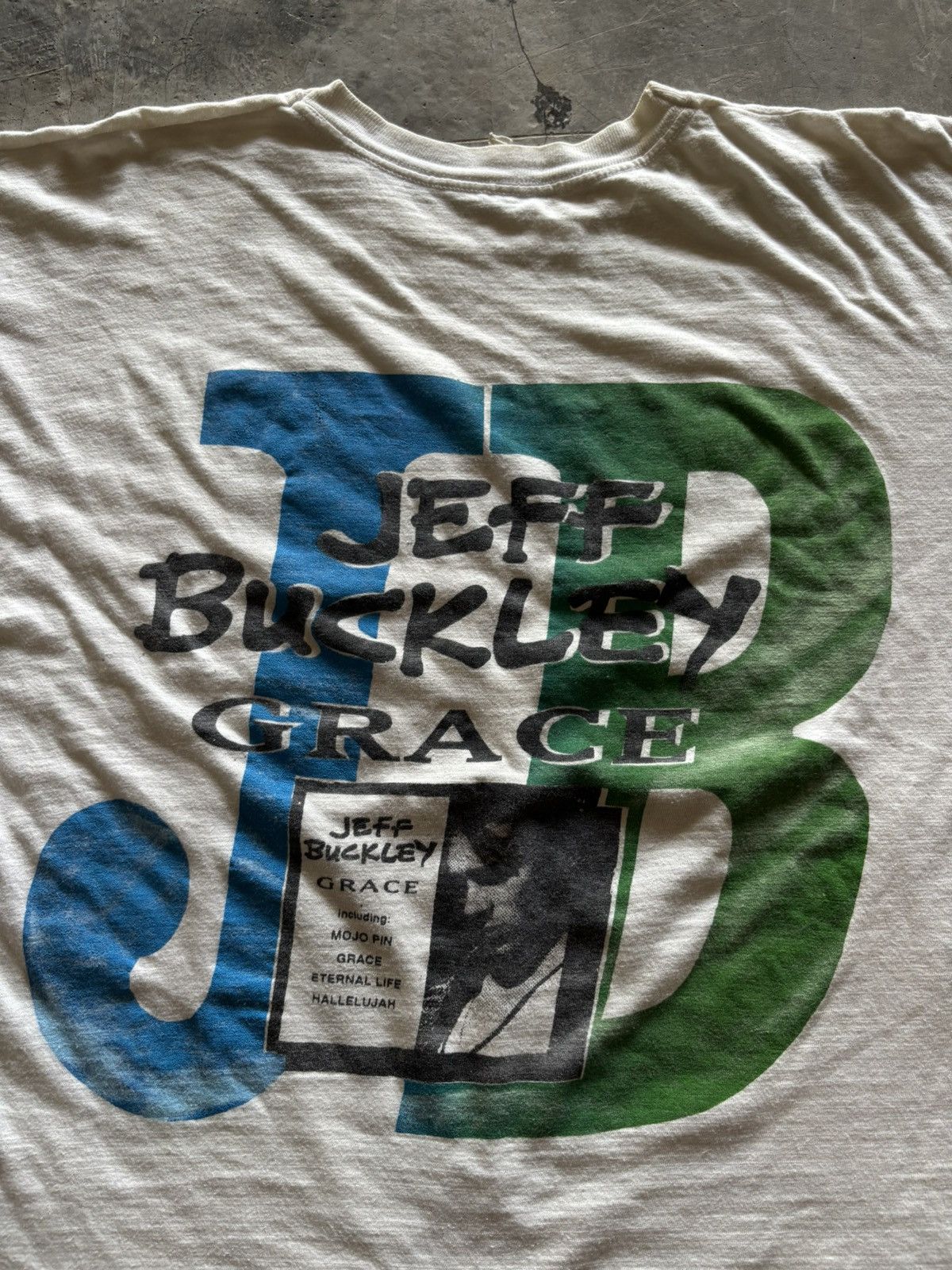 Band Tees RARE SCARCE JEFF BUCKLEY 1995 GRACE TOUR DISTRESSED BOXY ERD Size US XL / EU 56 / 4 - 9 Thumbnail