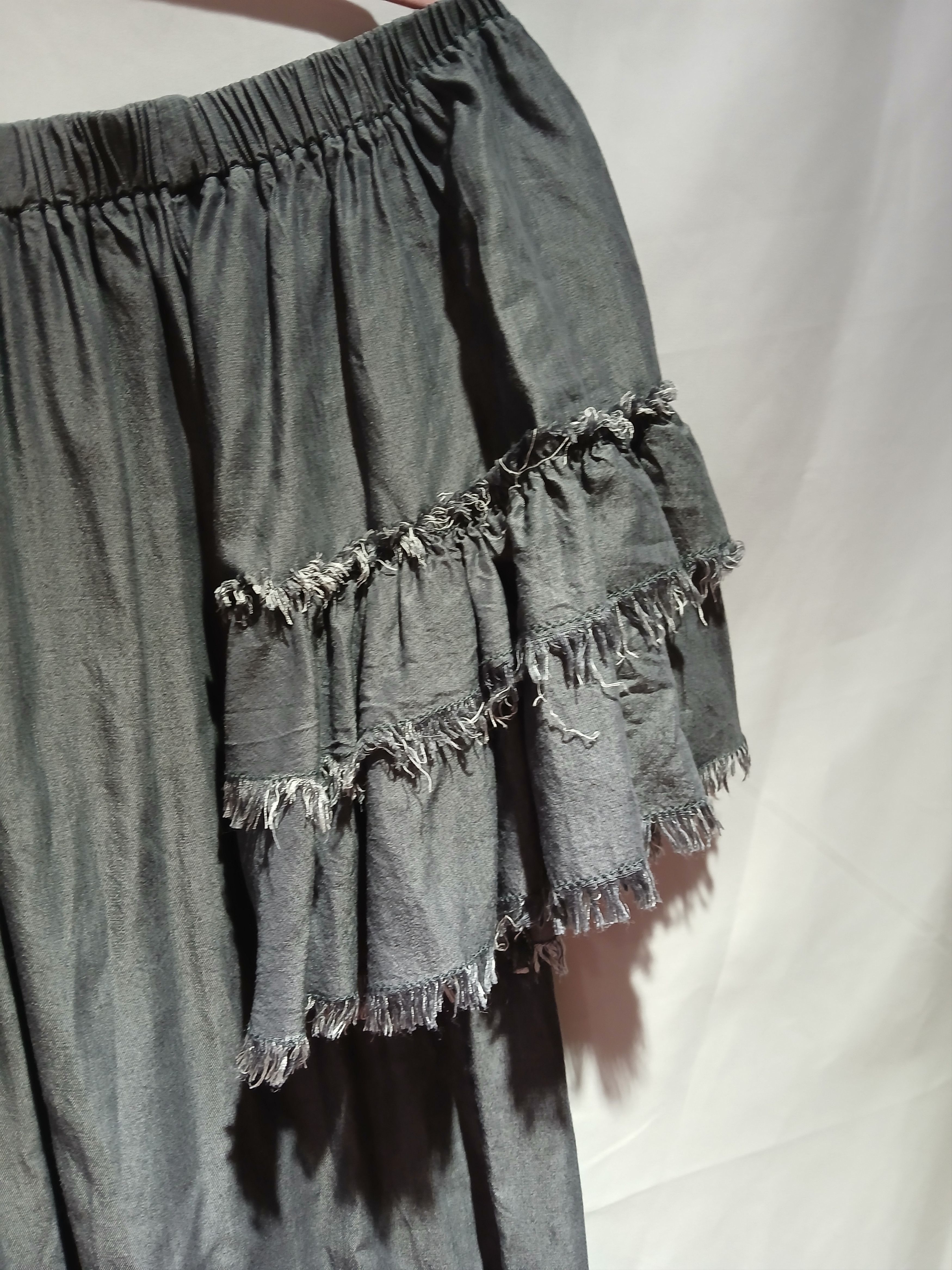 ELAN Elan grey peasant boho dress size large Size L / US 10 / IT 46 - 2 Thumbnail