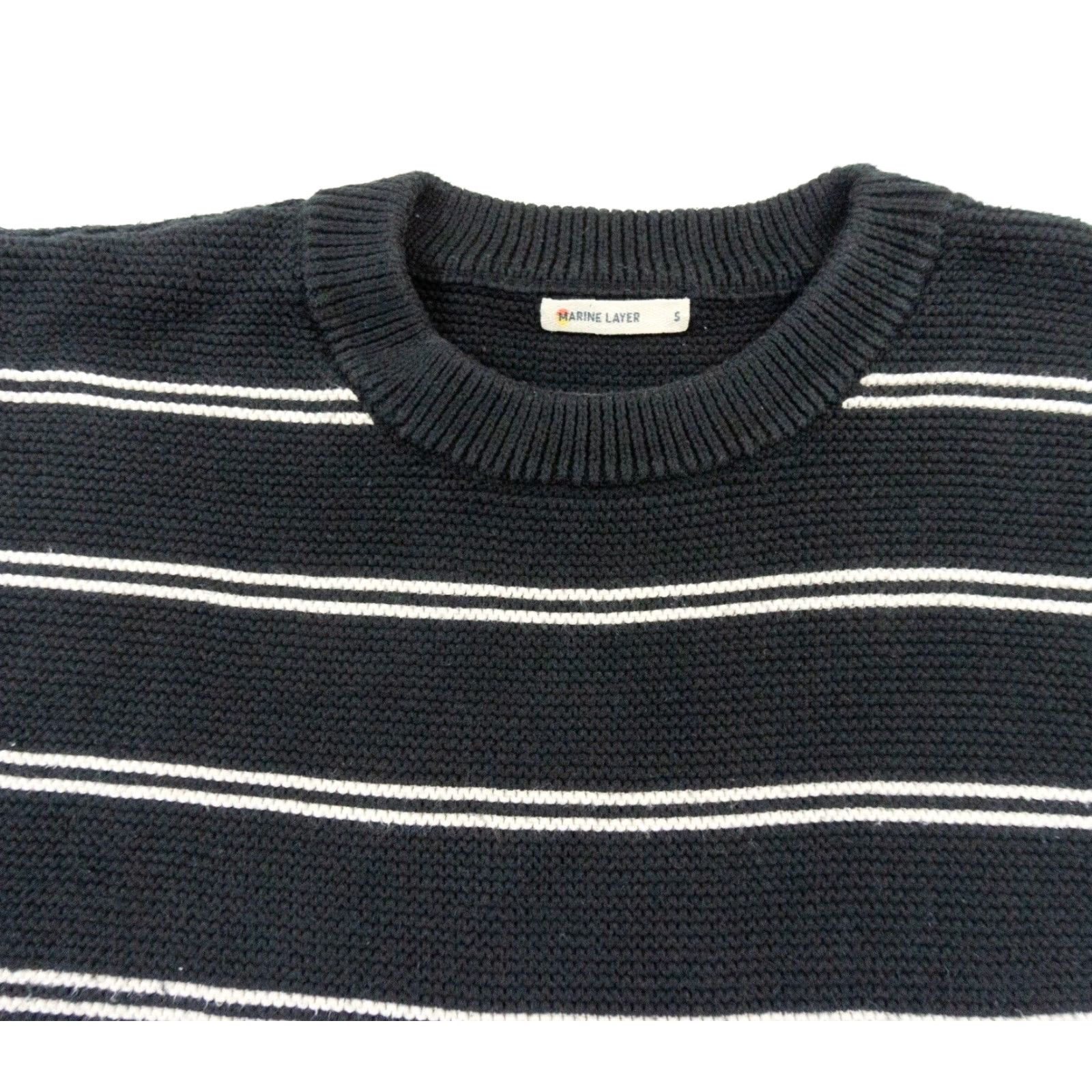 Marine Layer VINTAGE Marine Layer Women's Sweater Pullover Knitted Crewneck Long Sleeve All Seasons Black Small Size S / US 4 / IT 40 - 2 Thumbnail
