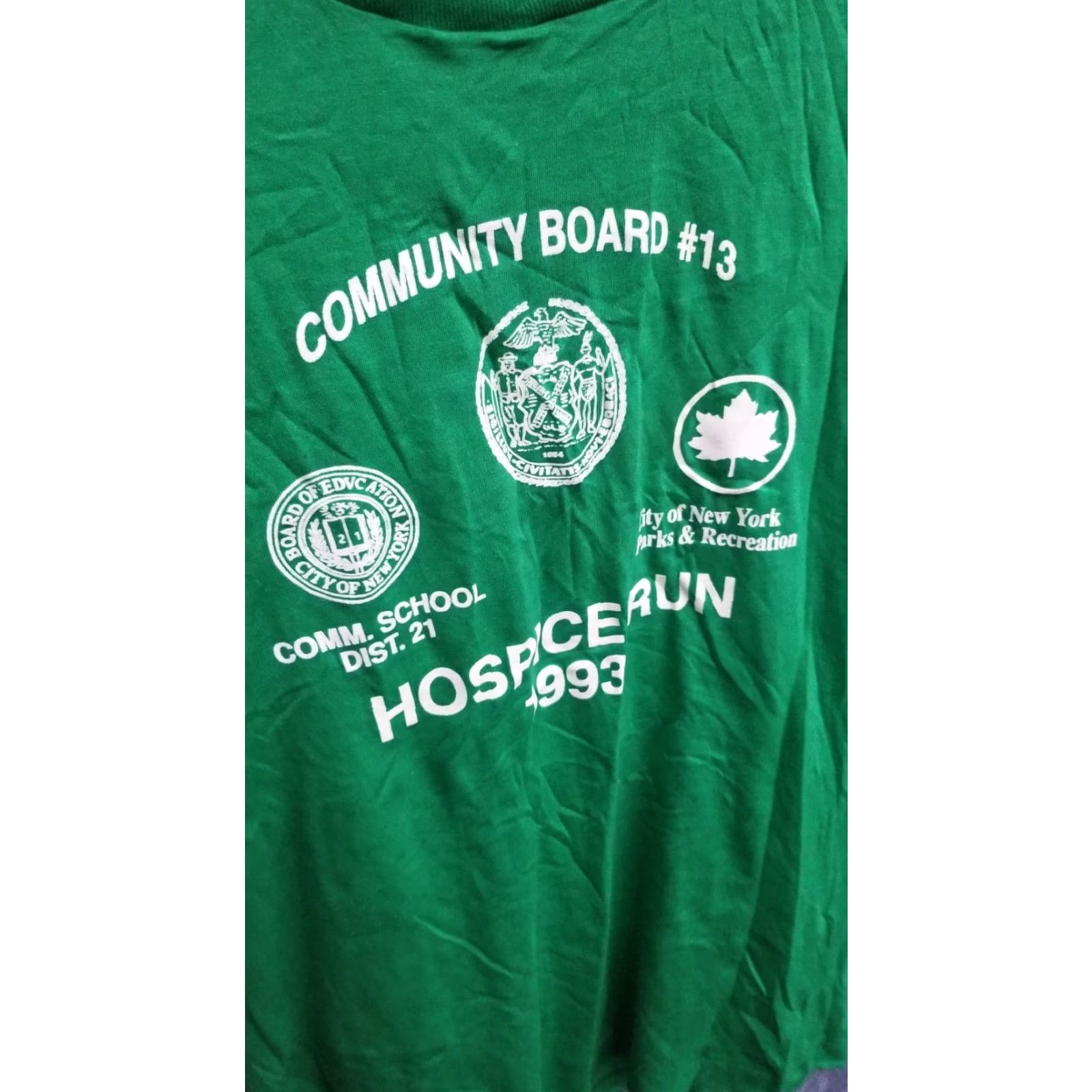 Vintage VINTAGE NEW YORK CITY HOSPICE RUN BROOKLYN PARKS AND RECREATION DRUGS SHIRT XL unisex graphic tee green 1990s Hip Hop Size US XL / EU 56 / 4 - 3 Thumbnail