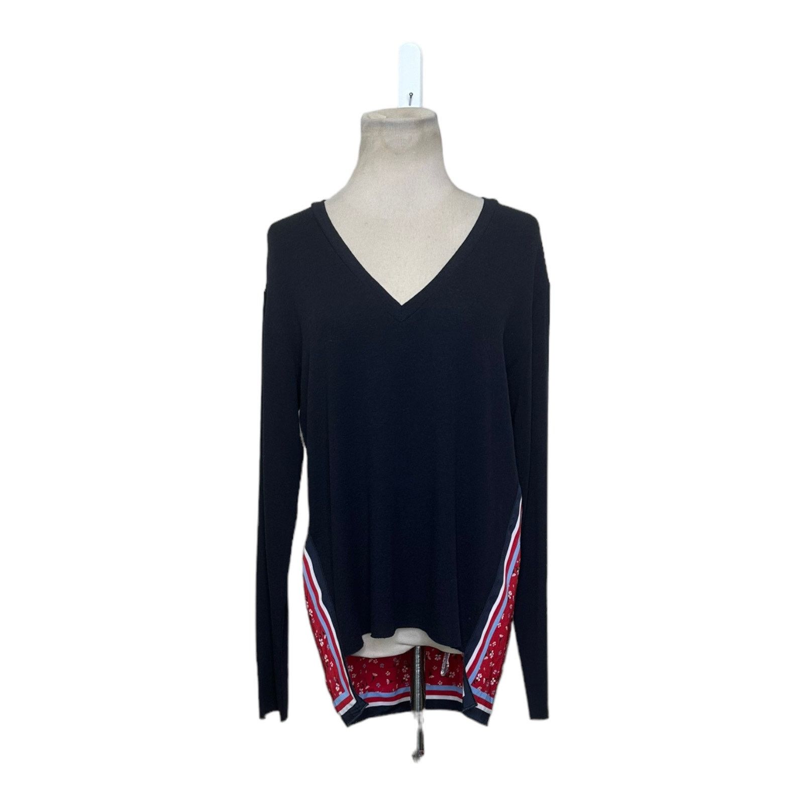 Bailey 44 Bailey/44 black red floral hi low tunic top size small Size S / US 4 / IT 40 - 1 Thumbnail
