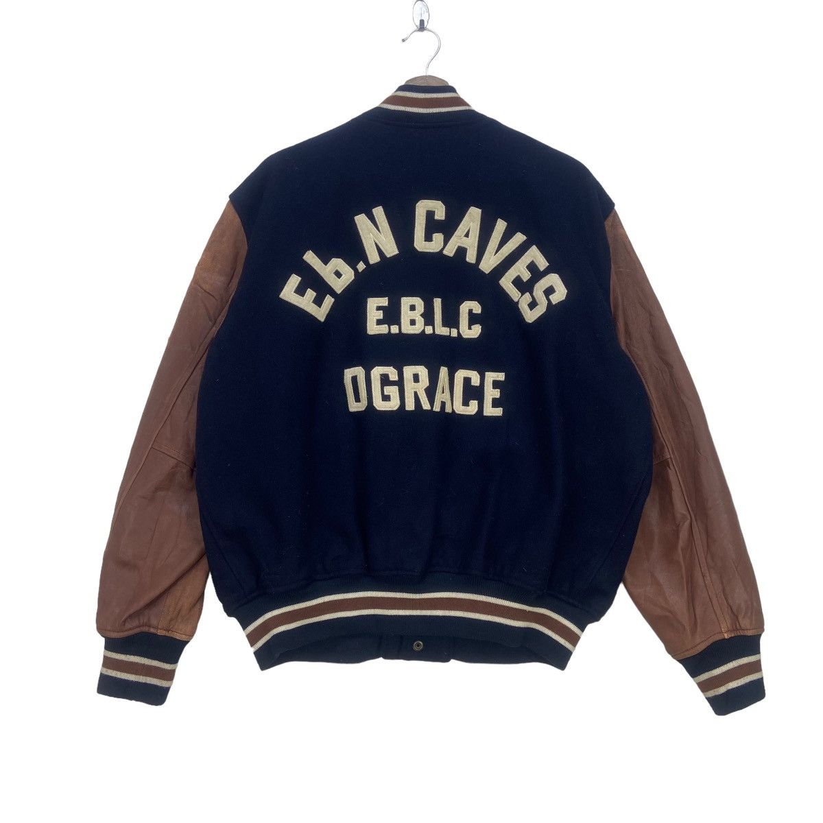 Japanese Brand × Vintage Vintage E B. N Caves D Grace Street Fashion Varsity Jacket Size US M / EU 48-50 / 2 - 1 Thumbnail