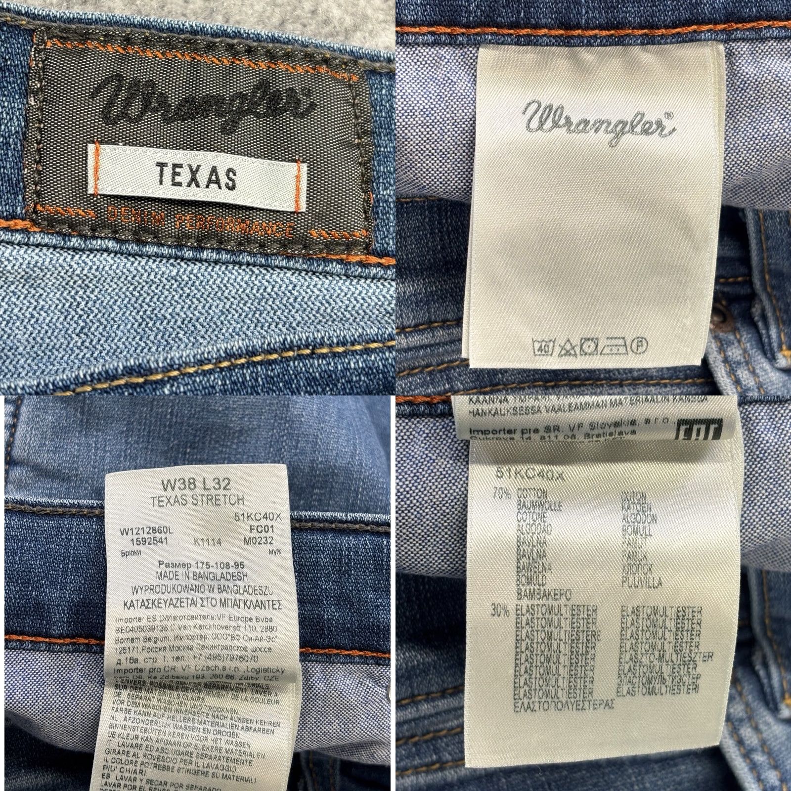 Wrangler VINTAGE Wrangler Texas Stretch jeans W38” L32” men’s blue zip fly (no) Size US 38 / EU 54 - 8 Thumbnail