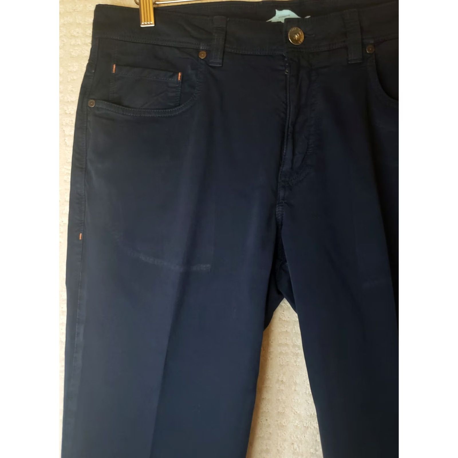 Tommy Bahama Tommy Bahama Pants Mens 35x32 Blue Flat Front Pima Cotton Relaxed Casual Size US 35 - 3 Thumbnail