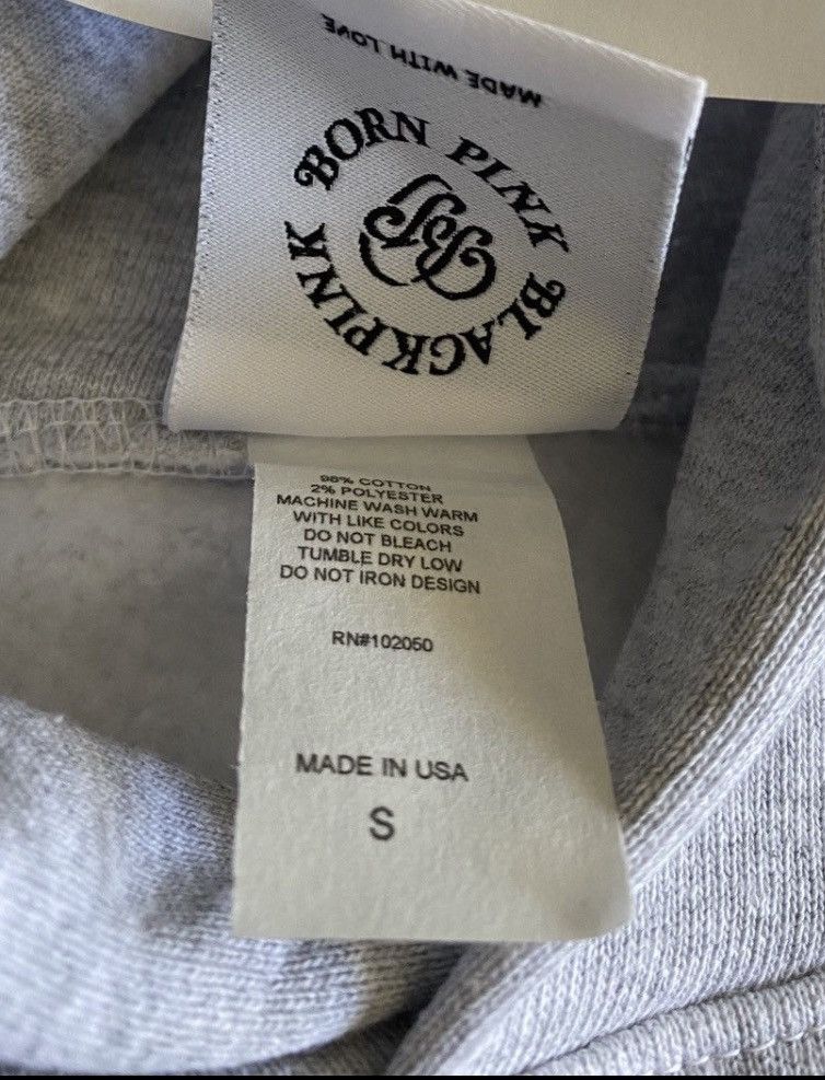 BLACKPINK x VERDY BORN PINK AMEX PLUSH HOODIE GREY SMALL