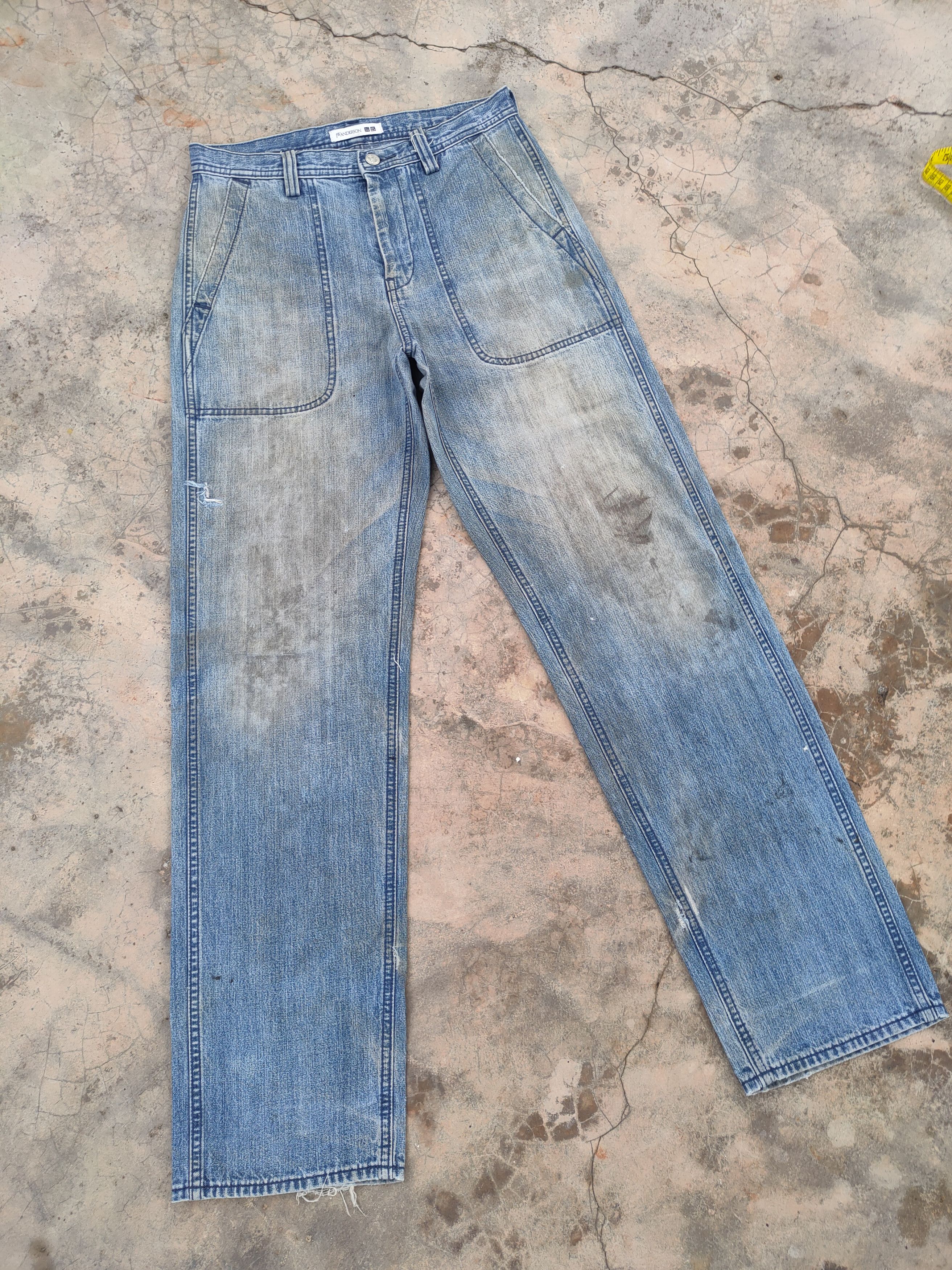 JW Anderson × Uniqlo J.W.ANDERSON x UNIQLO FADED RUSTY DIRTY JEANS DENIM PANTS Size US 30 / EU 46 - 2 Thumbnail