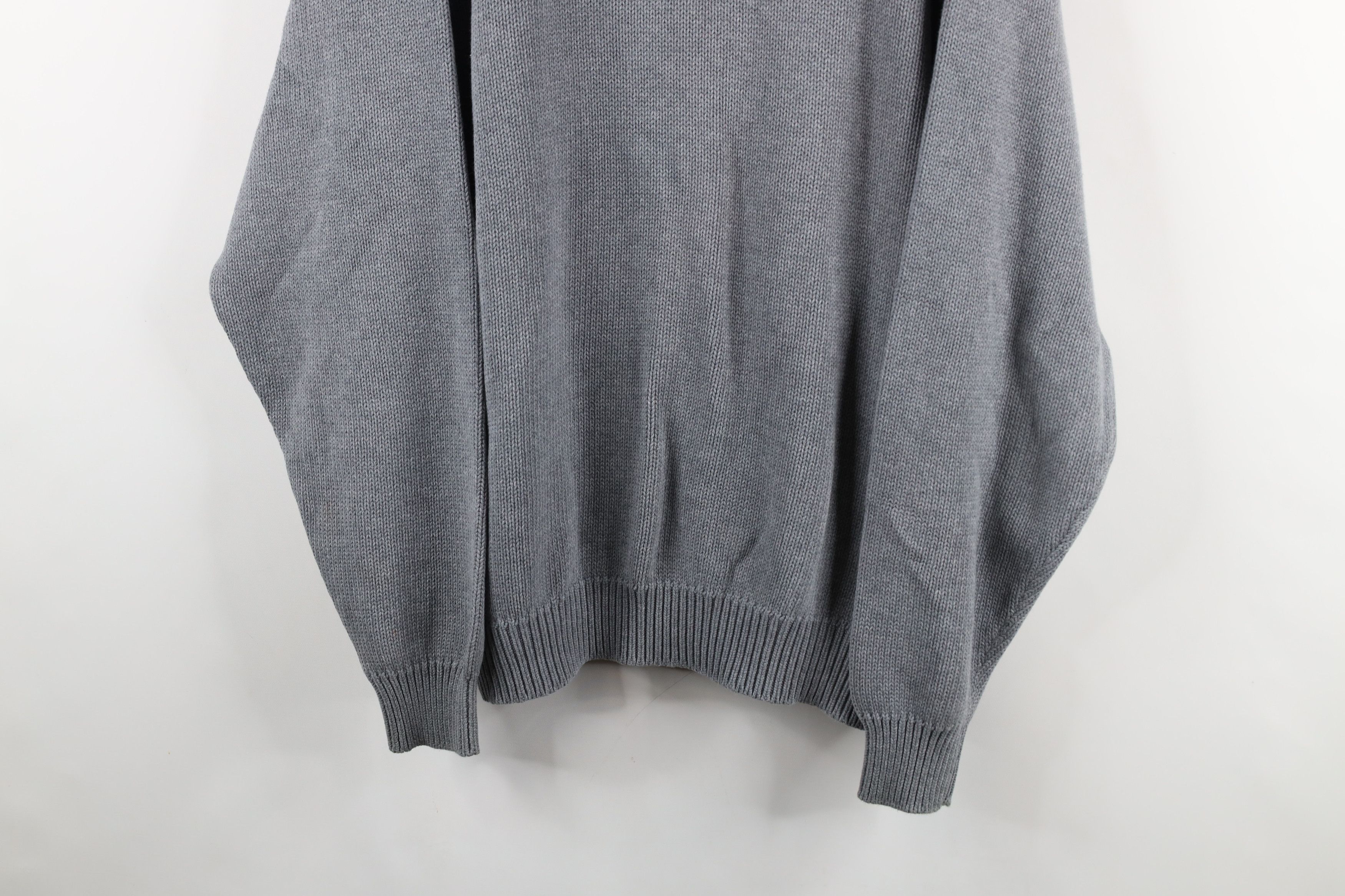 Vintage Vintage 90s Streetwear Cotton Knit Crewneck Sweater Gray Size US XL / EU 56 / 4 - 3 Thumbnail